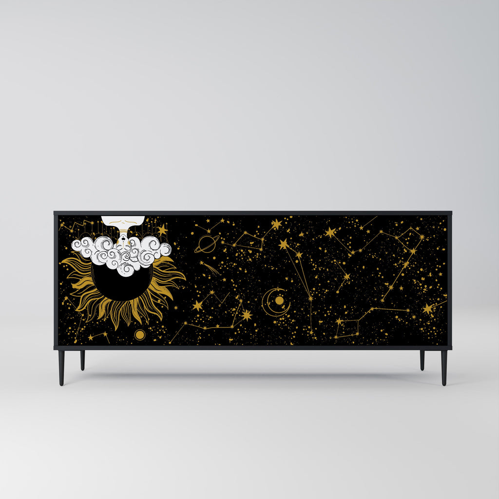 Buffet 3 portes STELLAR CONSTELLATIONS en finition noire