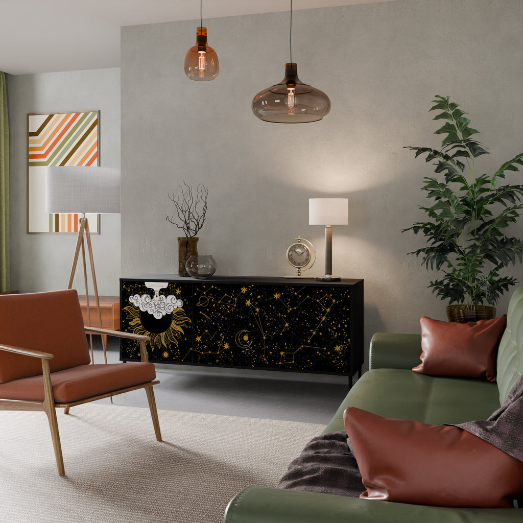 Buffet 3 portes STELLAR CONSTELLATIONS en finition noire