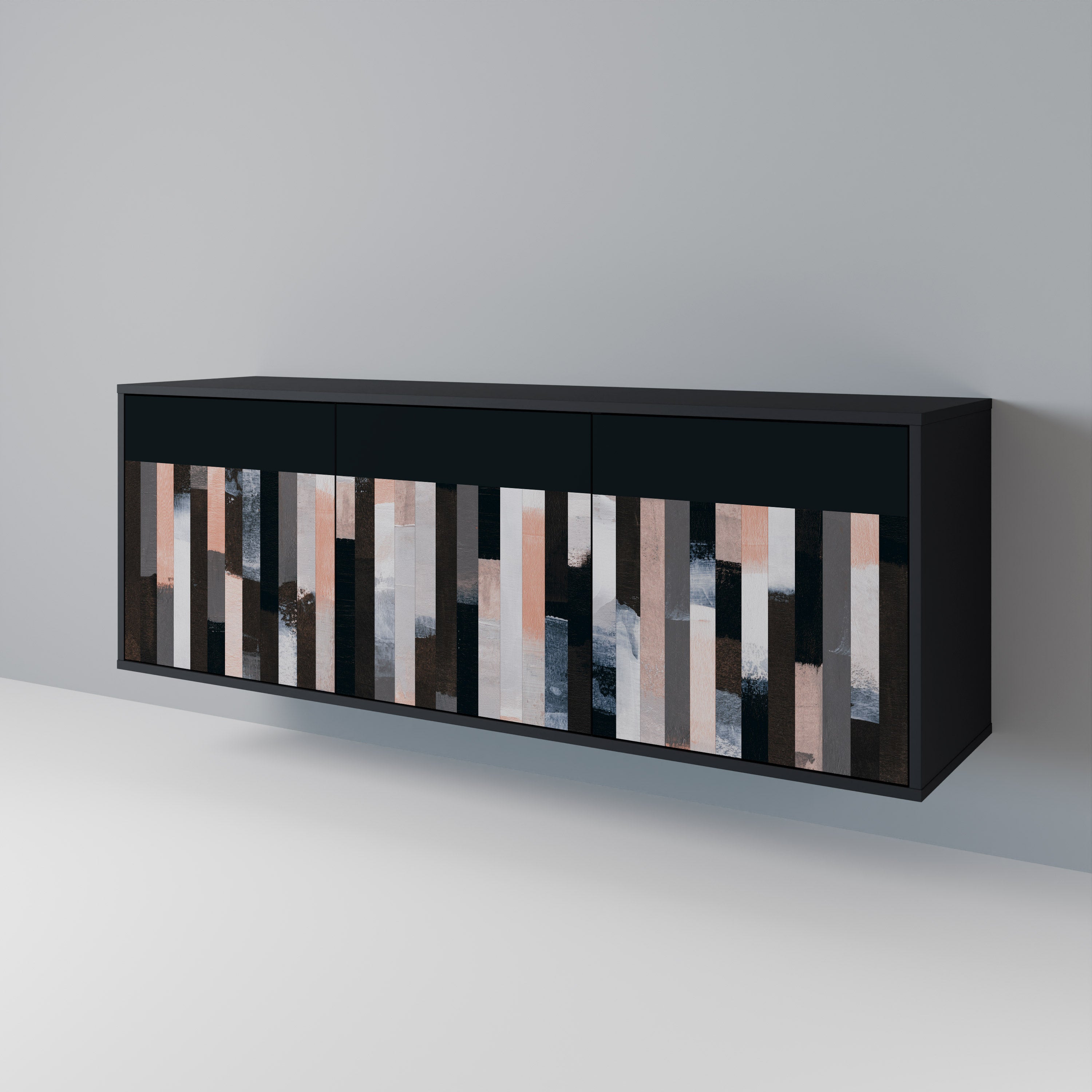 COLLAGE OF RECTANGLES 3-Door Sideboard