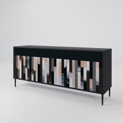 COLLAGE OF RECTANGLES 3-Door Sideboard
