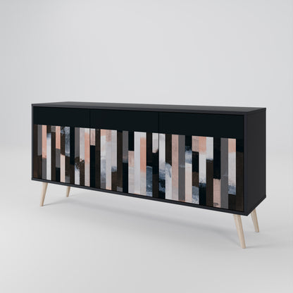 COLLAGE OF RECTANGLES 3-Door Sideboard