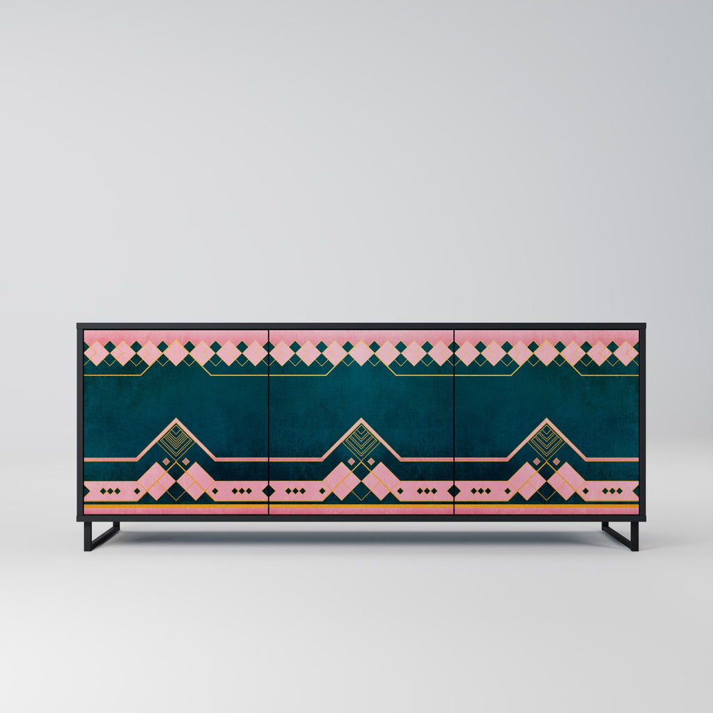 Buffet 3 portes ROYAL COMPOSITION finition noire