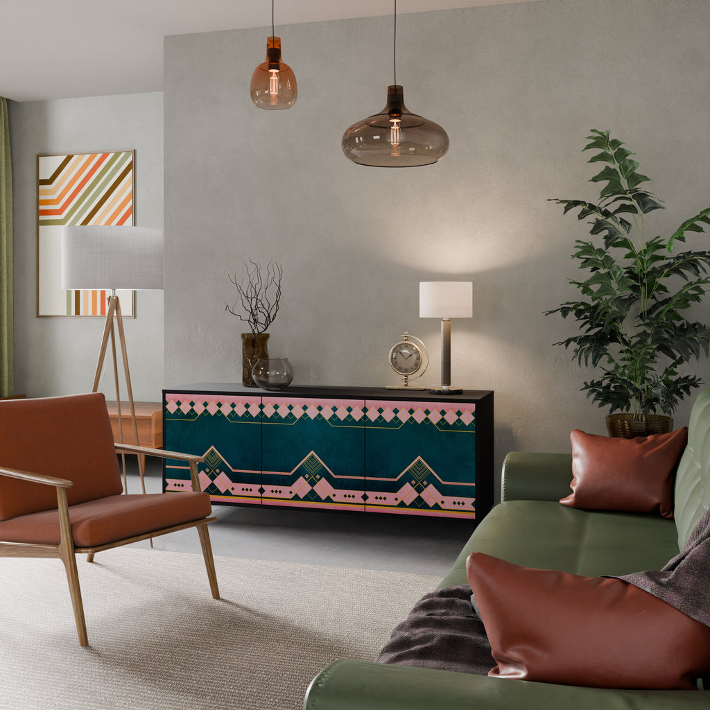 Buffet 3 portes ROYAL COMPOSITION finition noire