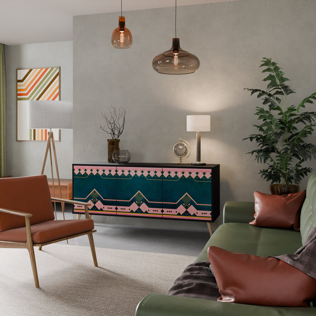 Buffet 3 portes ROYAL COMPOSITION finition noire