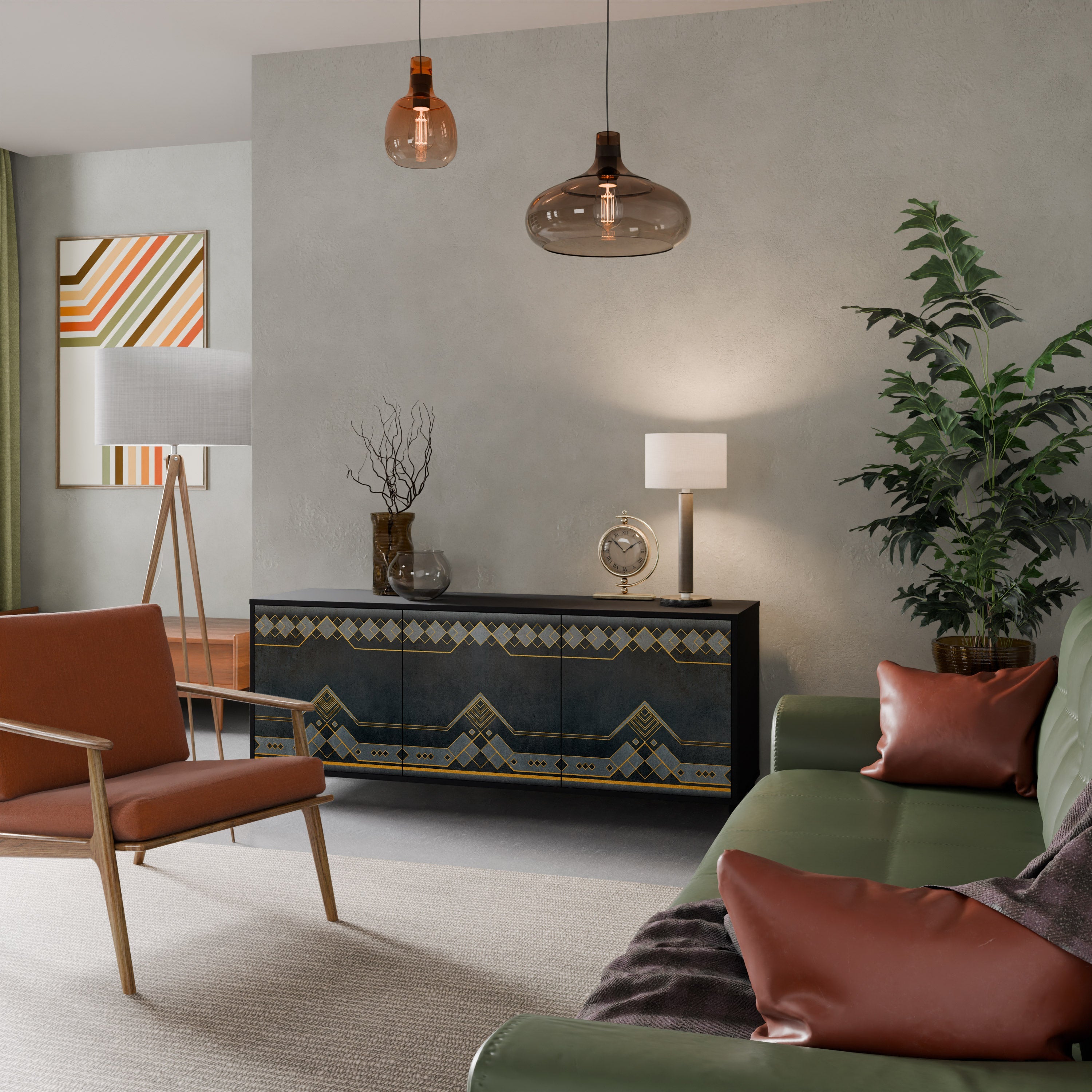 Buffet 3 portes ROYAL ORDINARINESS en finition noire