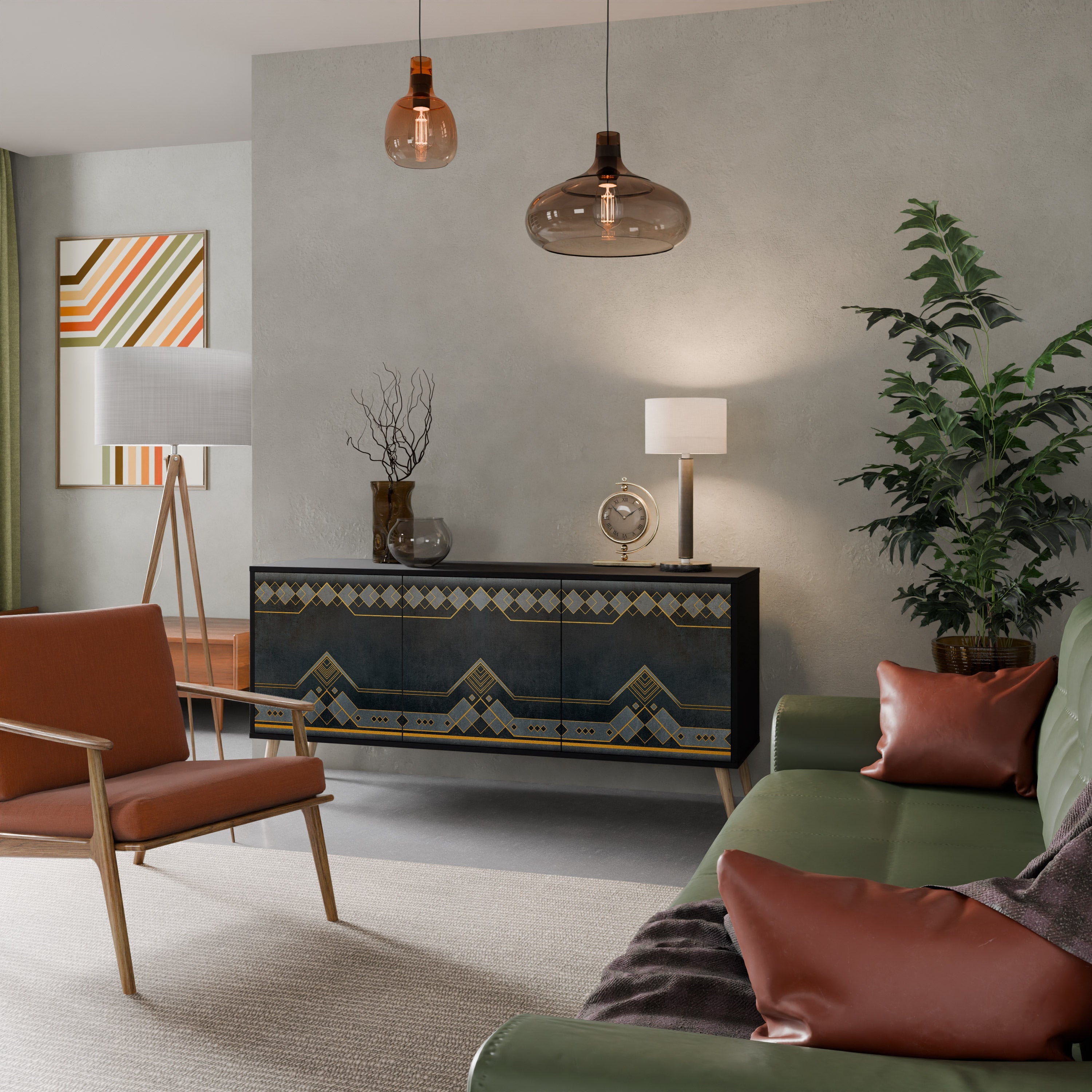 Buffet 3 portes ROYAL ORDINARINESS en finition noire