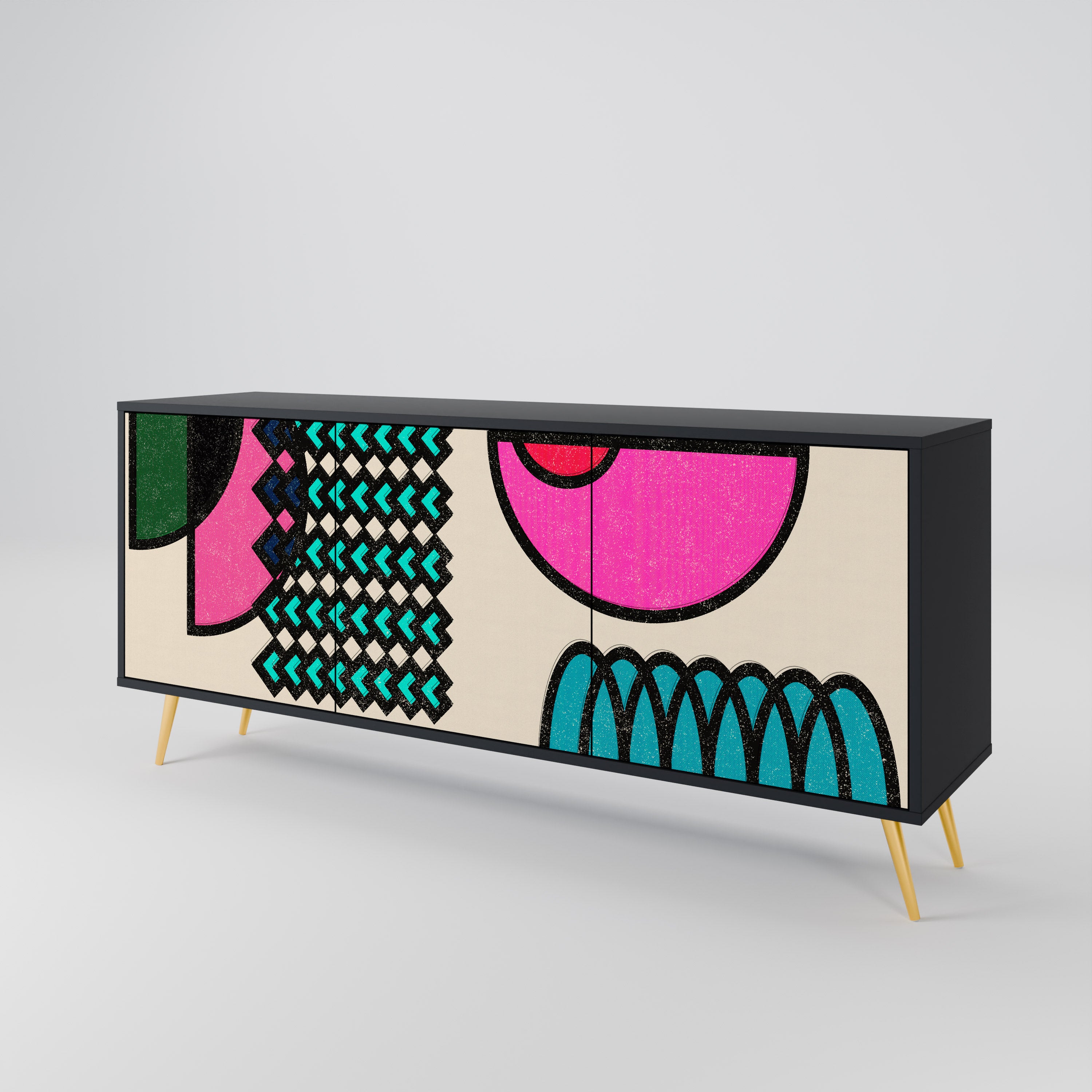 GEOMETRIC RHAPSODY 3-Door Sideboard