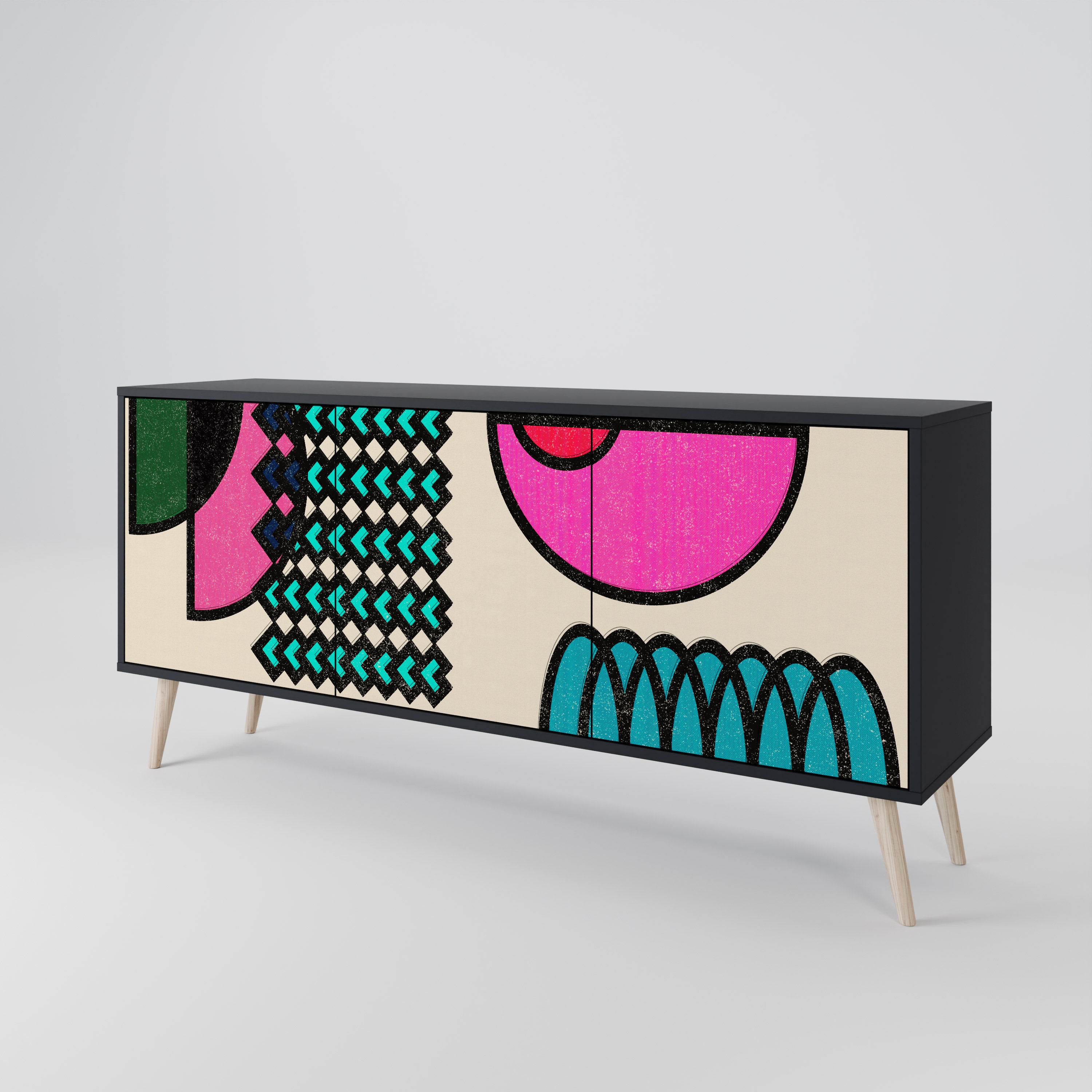 GEOMETRIC RHAPSODY 3-Door Sideboard