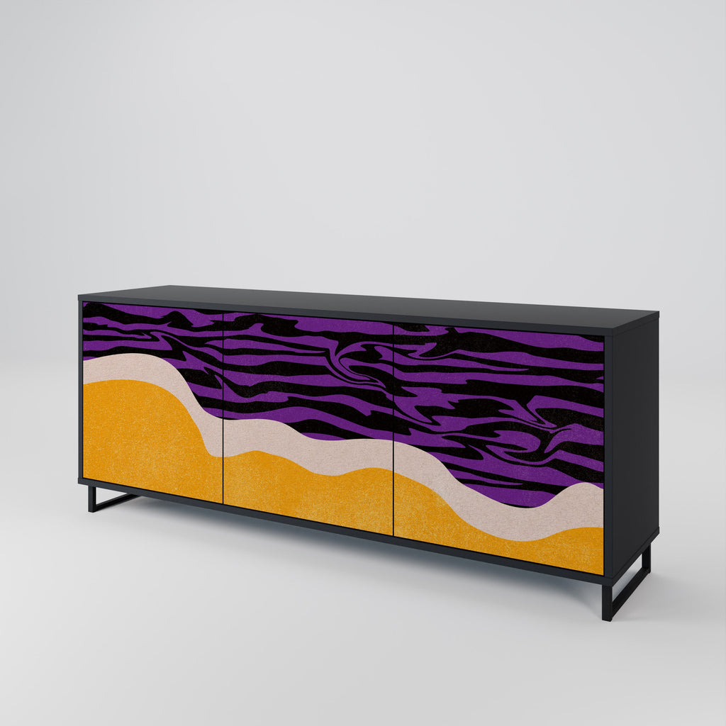 Buffet 3 portes INDEPENDENT BORDER finition noire