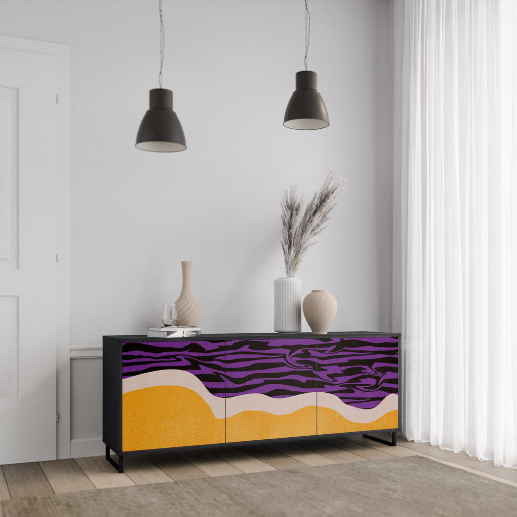 Buffet 3 portes INDEPENDENT BORDER finition noire