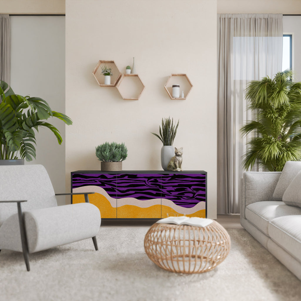 Buffet 3 portes INDEPENDENT BORDER finition noire