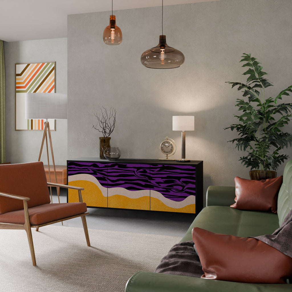 Buffet 3 portes INDEPENDENT BORDER finition noire