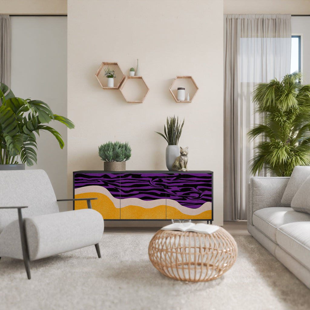 Buffet 3 portes INDEPENDENT BORDER finition noire