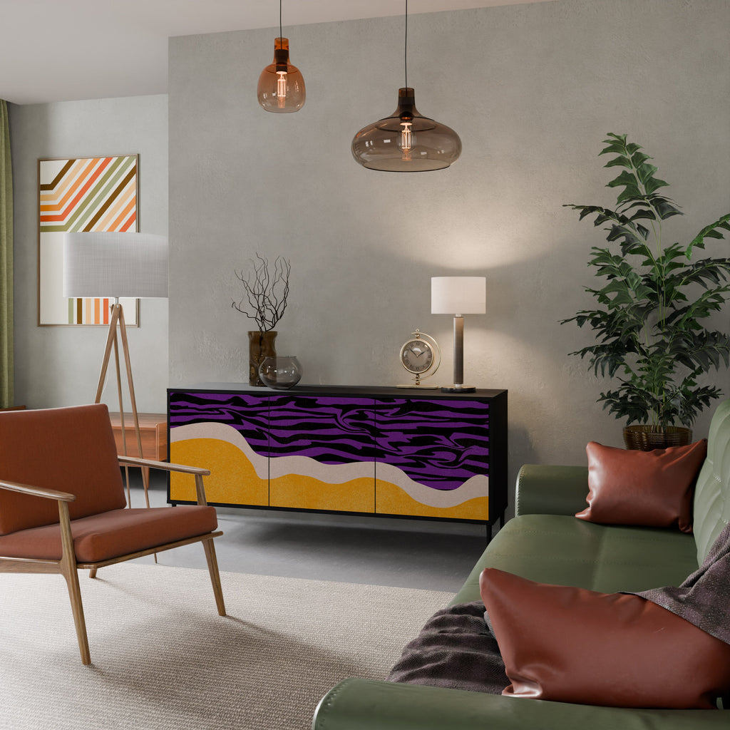 Buffet 3 portes INDEPENDENT BORDER finition noire