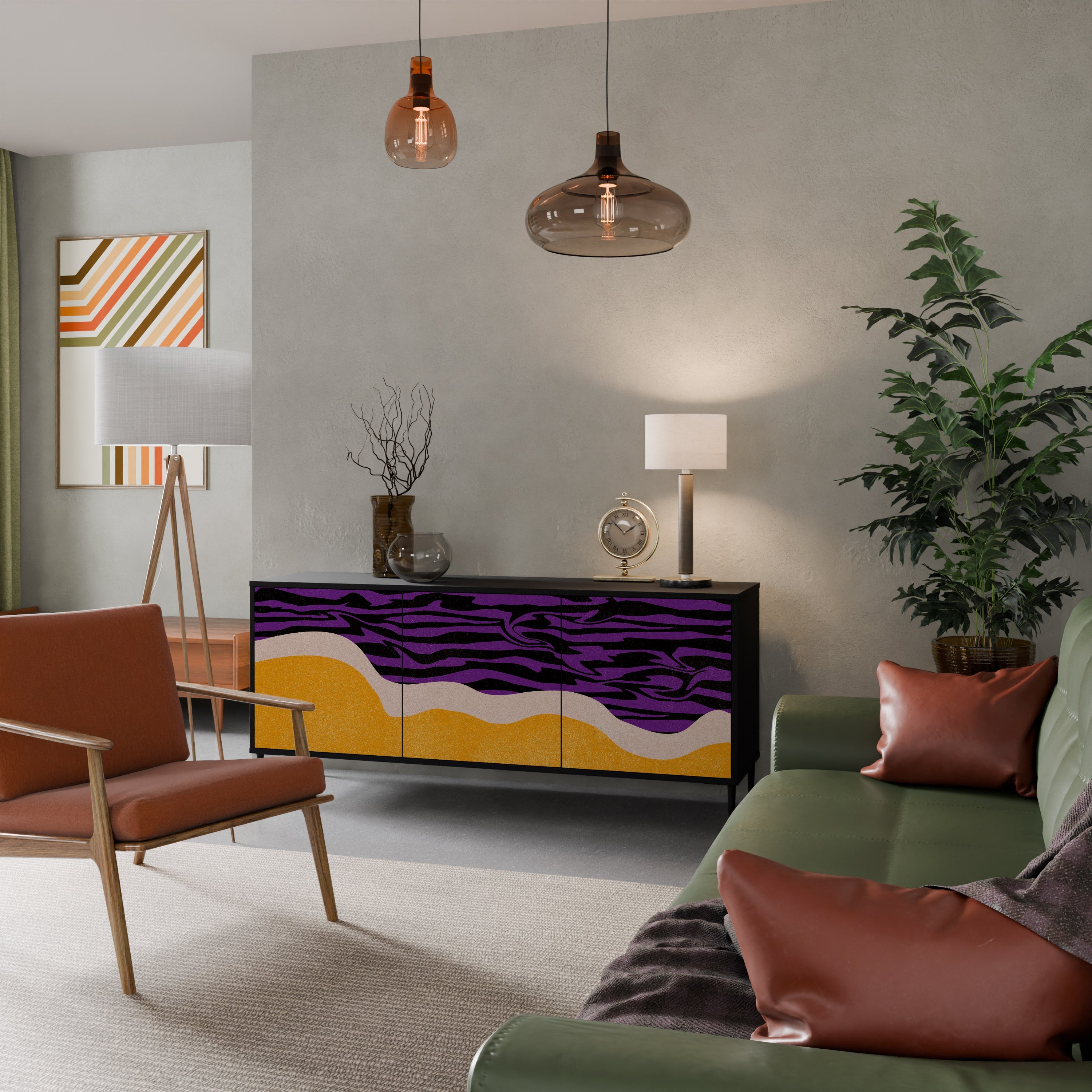 Buffet 3 portes INDEPENDENT BORDER finition noire