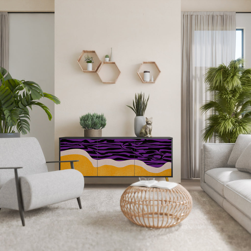 Buffet 3 portes INDEPENDENT BORDER finition noire