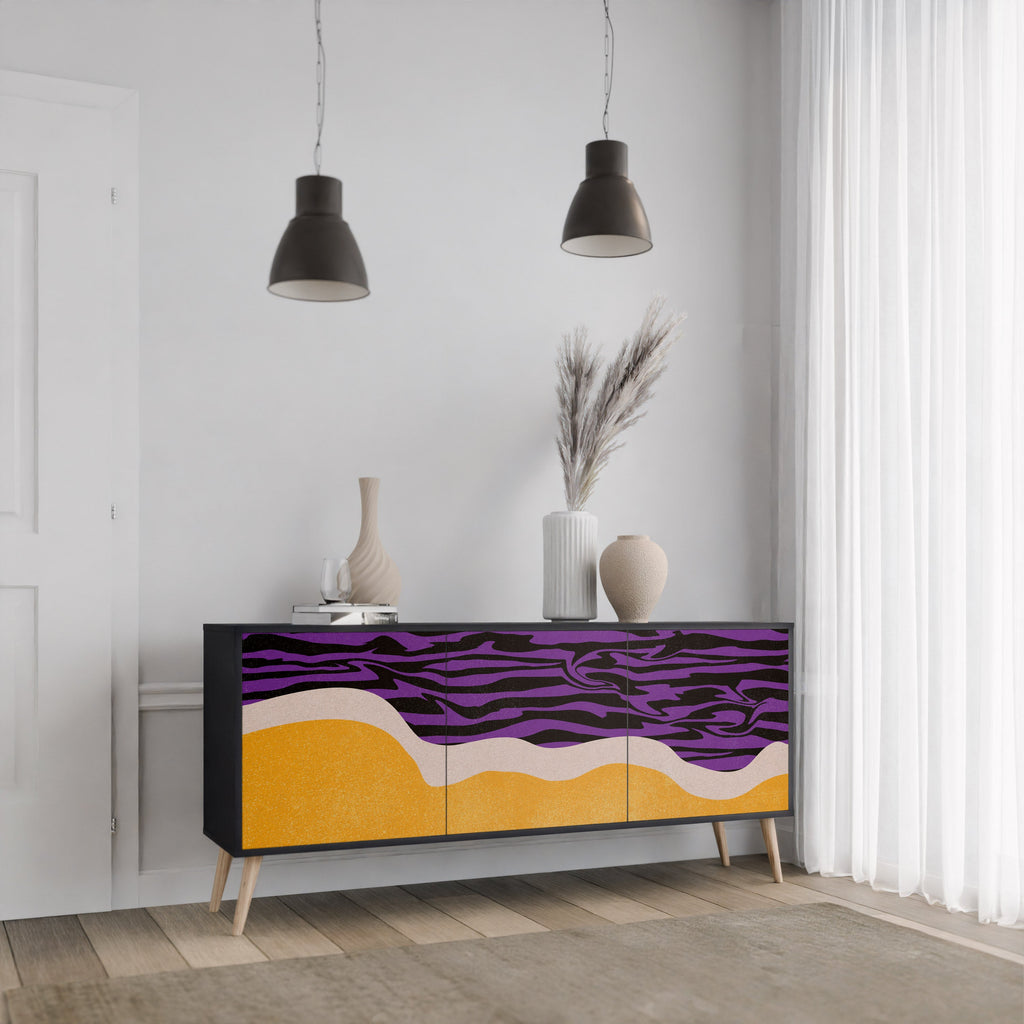 Buffet 3 portes INDEPENDENT BORDER finition noire