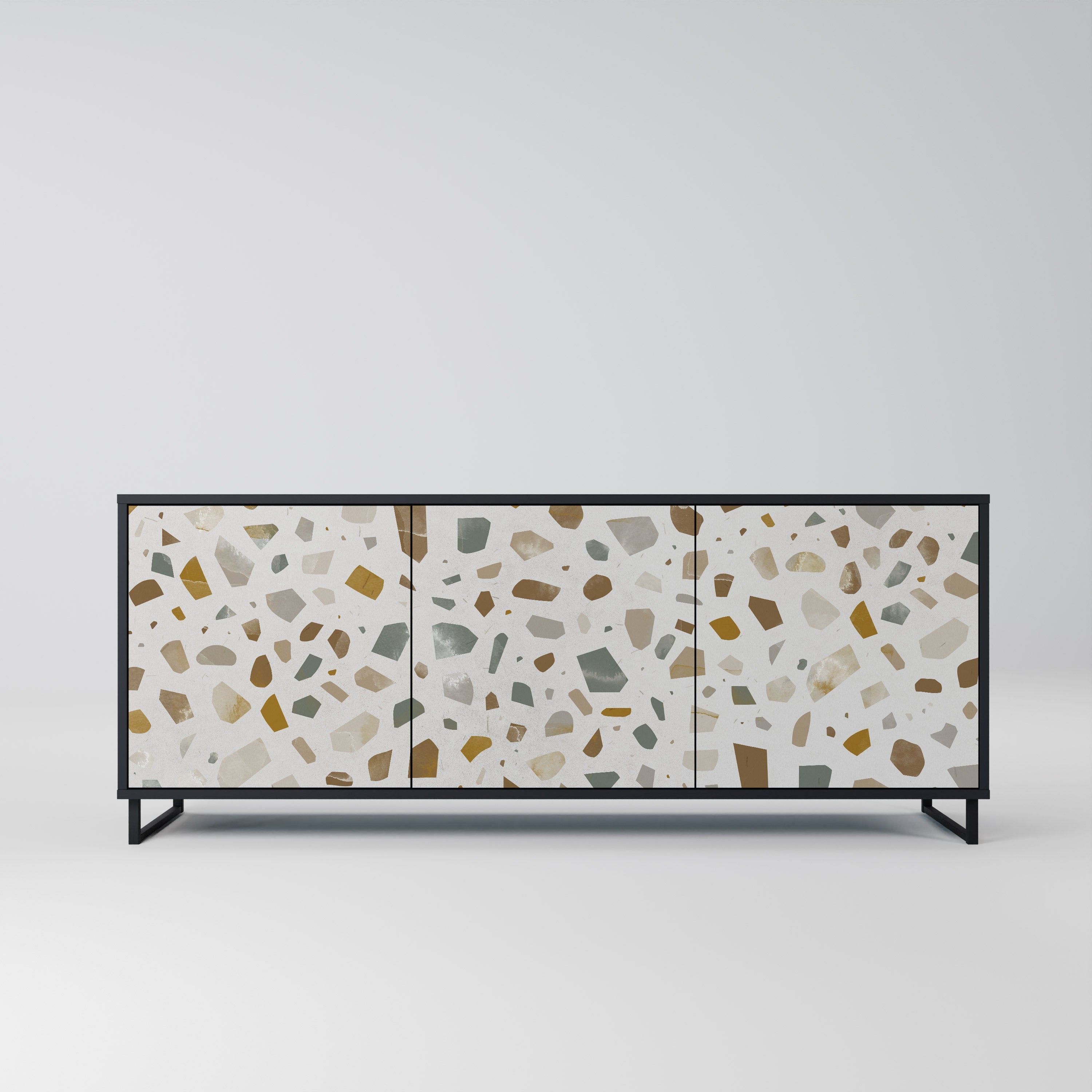 Buffet 3 portes PIECES OF TOMORROW en finition noire