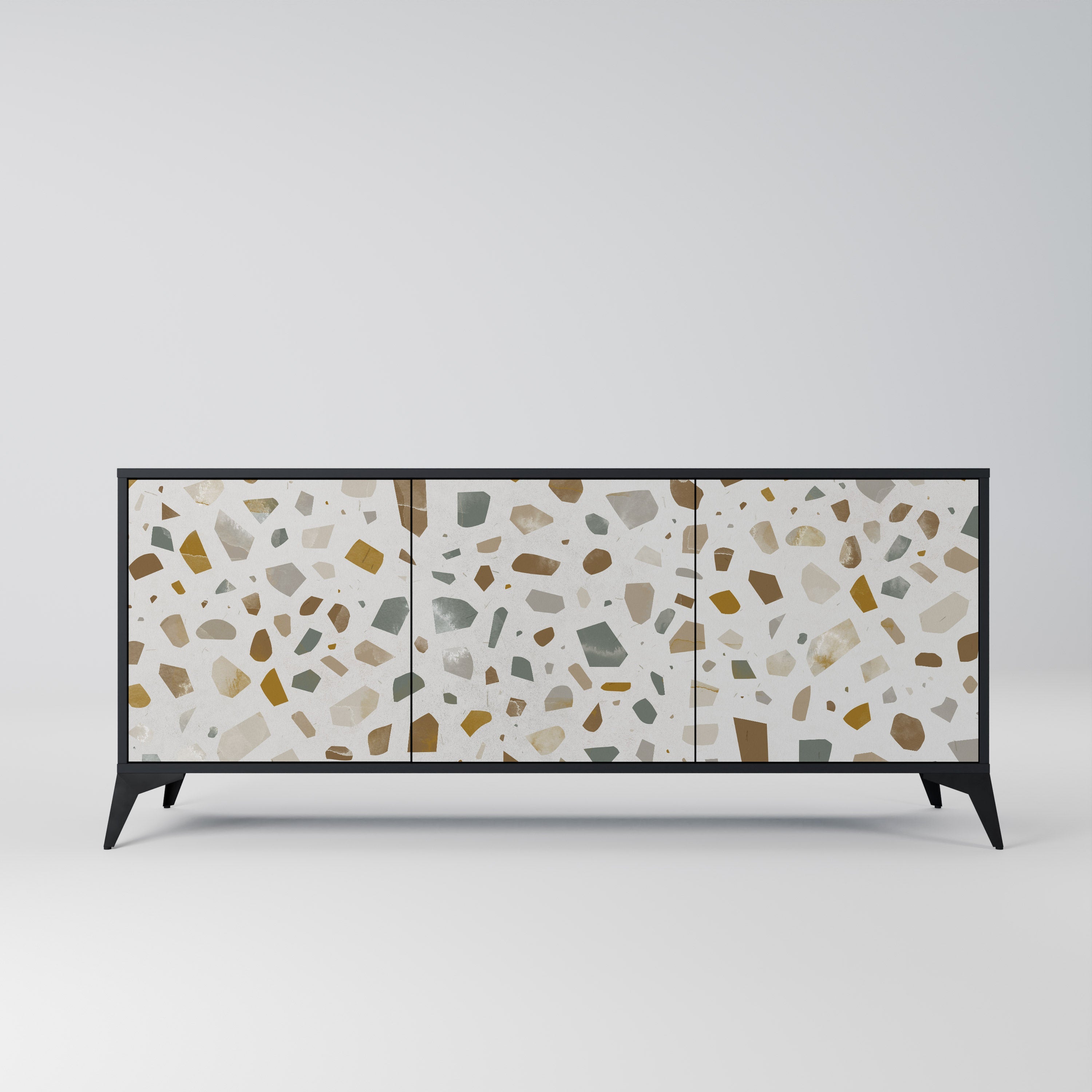 Buffet 3 portes PIECES OF TOMORROW en finition noire