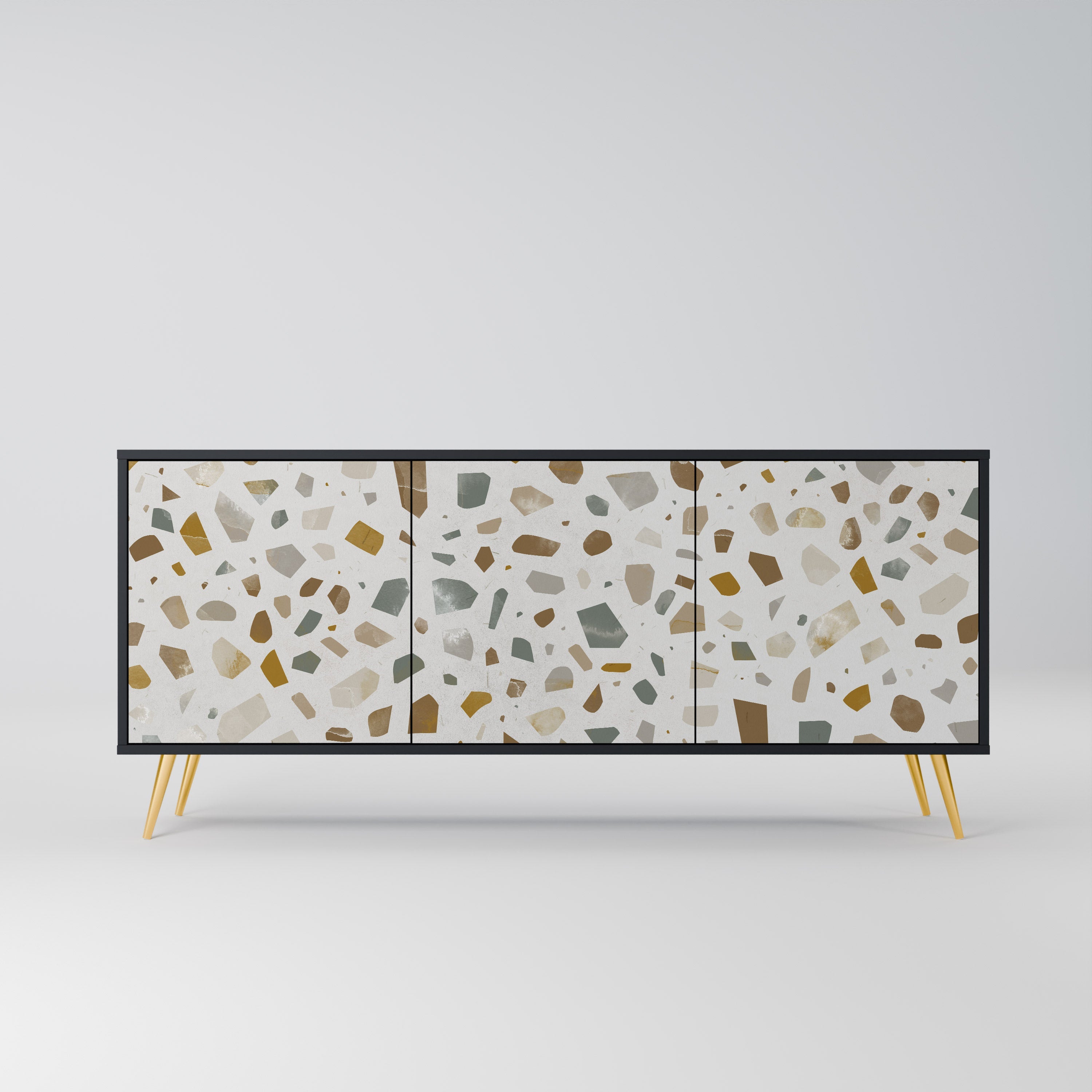 Buffet 3 portes PIECES OF TOMORROW en finition noire