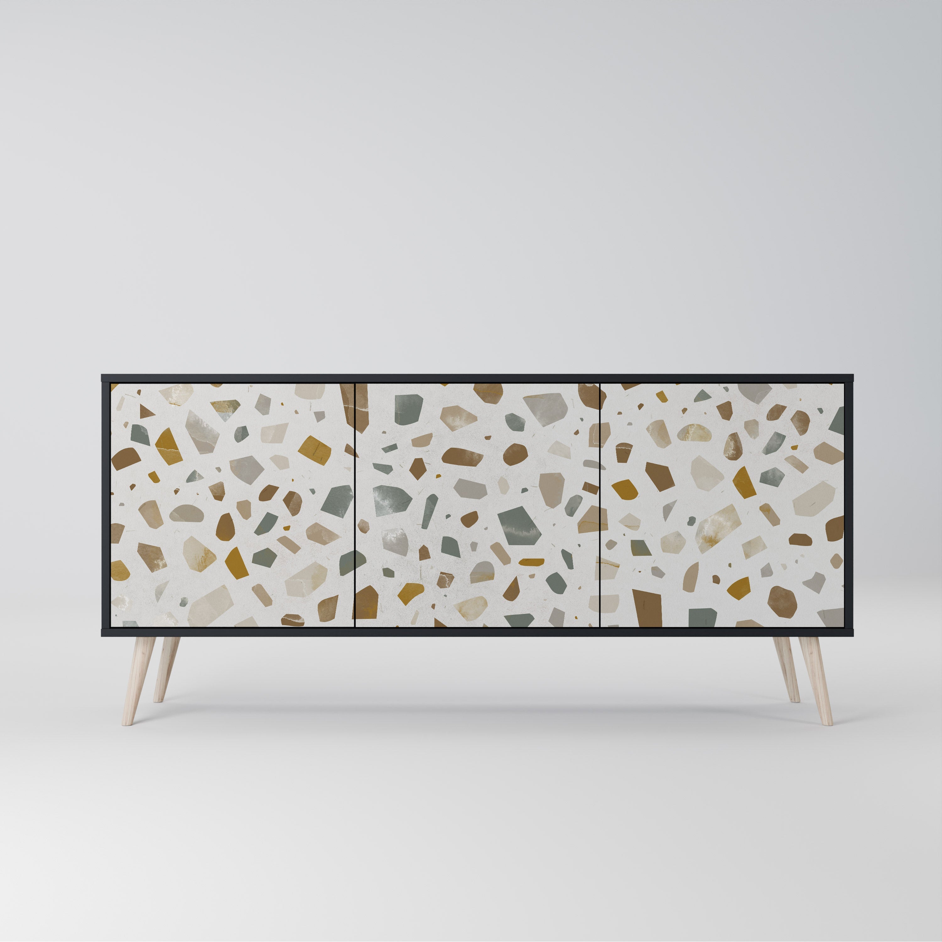 Buffet 3 portes PIECES OF TOMORROW en finition noire