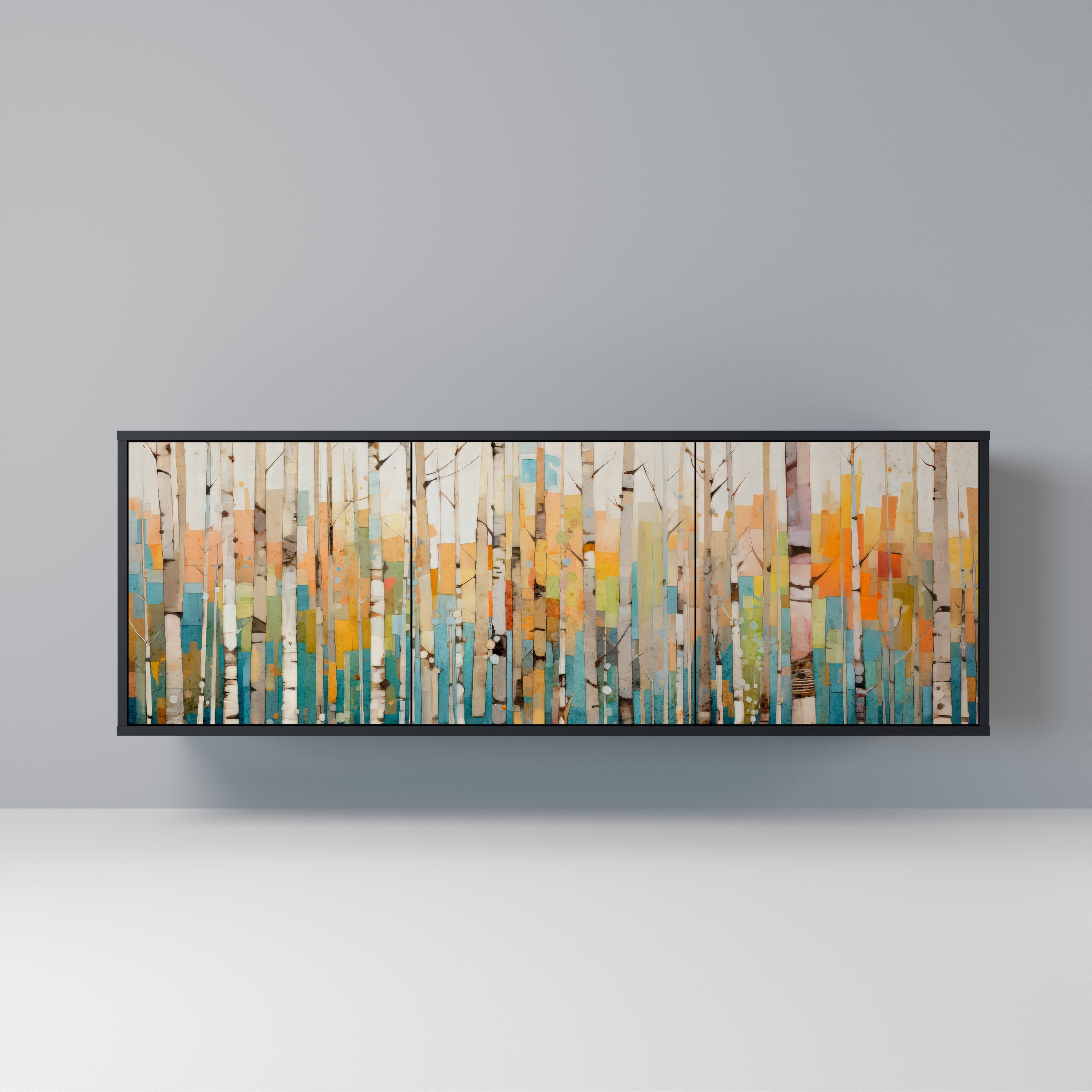 Buffet 3 portes BIRCH KALEIDOSCOPE finition noire