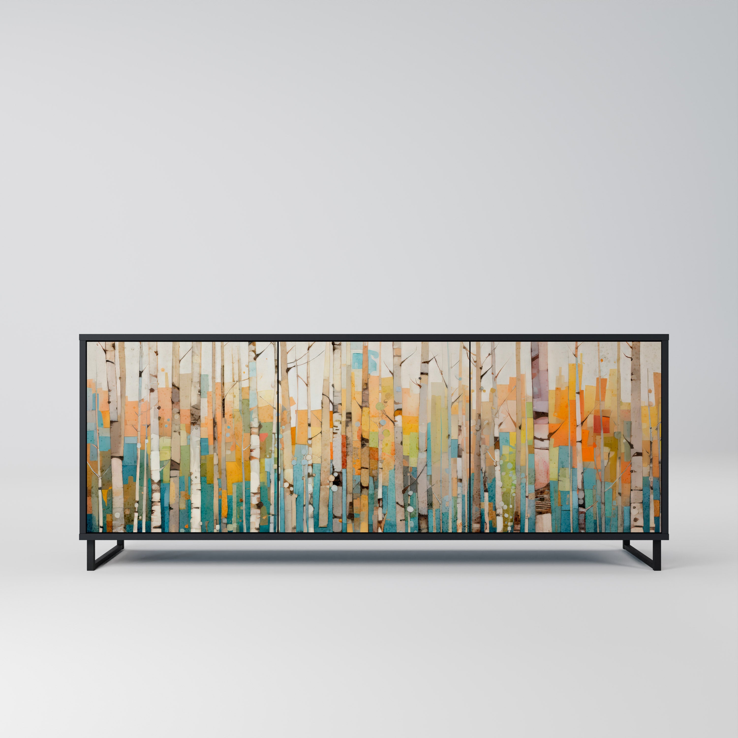 Buffet 3 portes BIRCH KALEIDOSCOPE finition noire