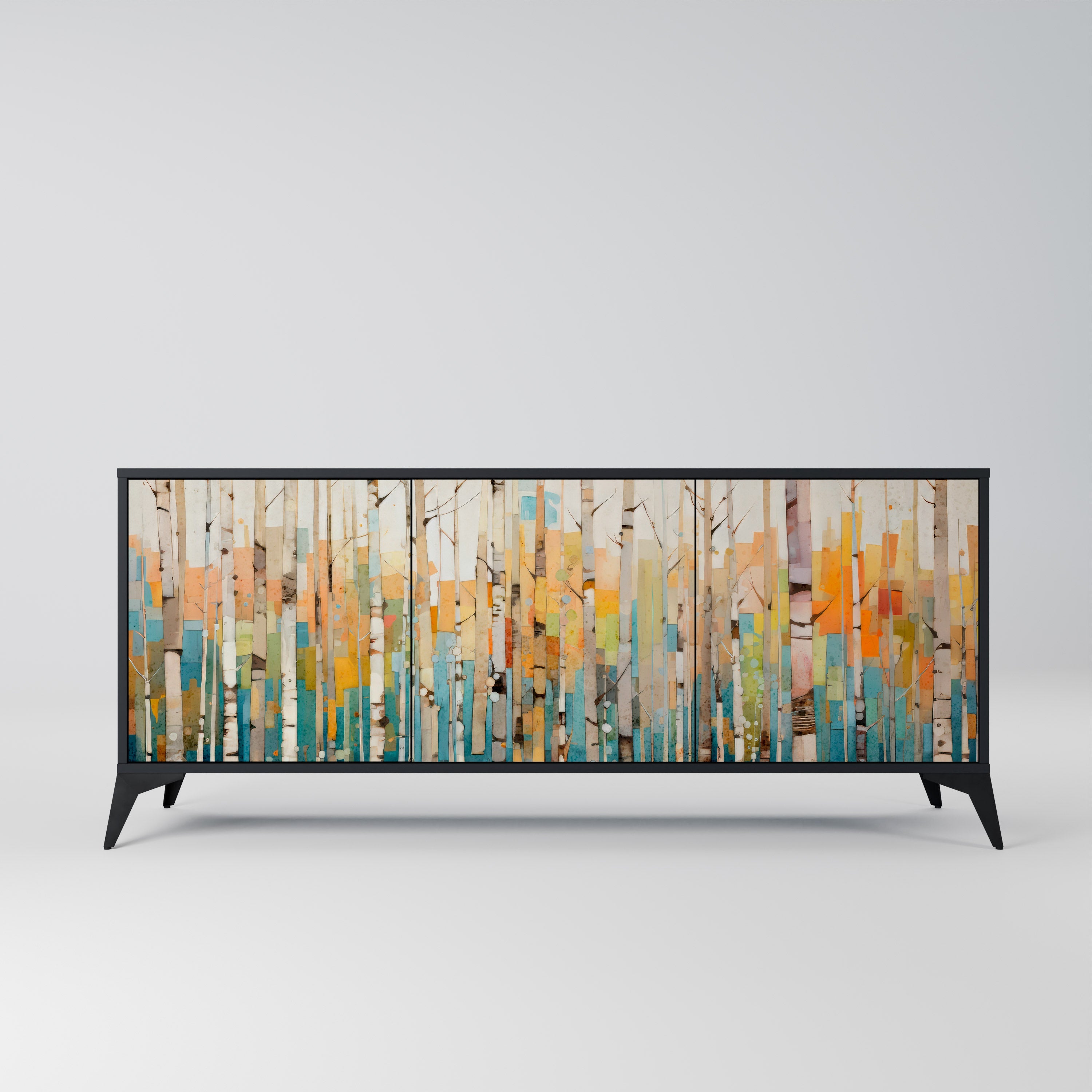 Buffet 3 portes BIRCH KALEIDOSCOPE finition noire