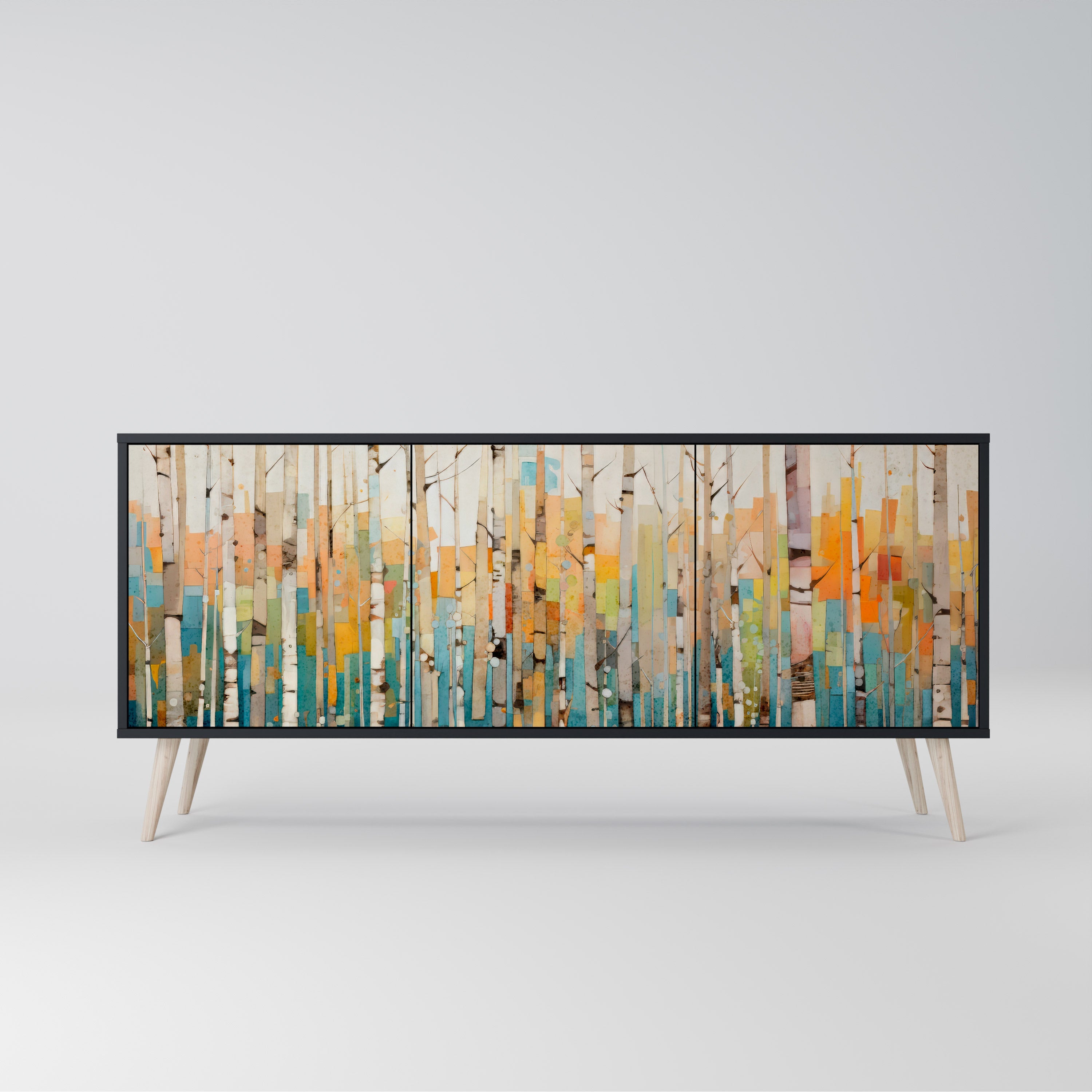 Buffet 3 portes BIRCH KALEIDOSCOPE finition noire