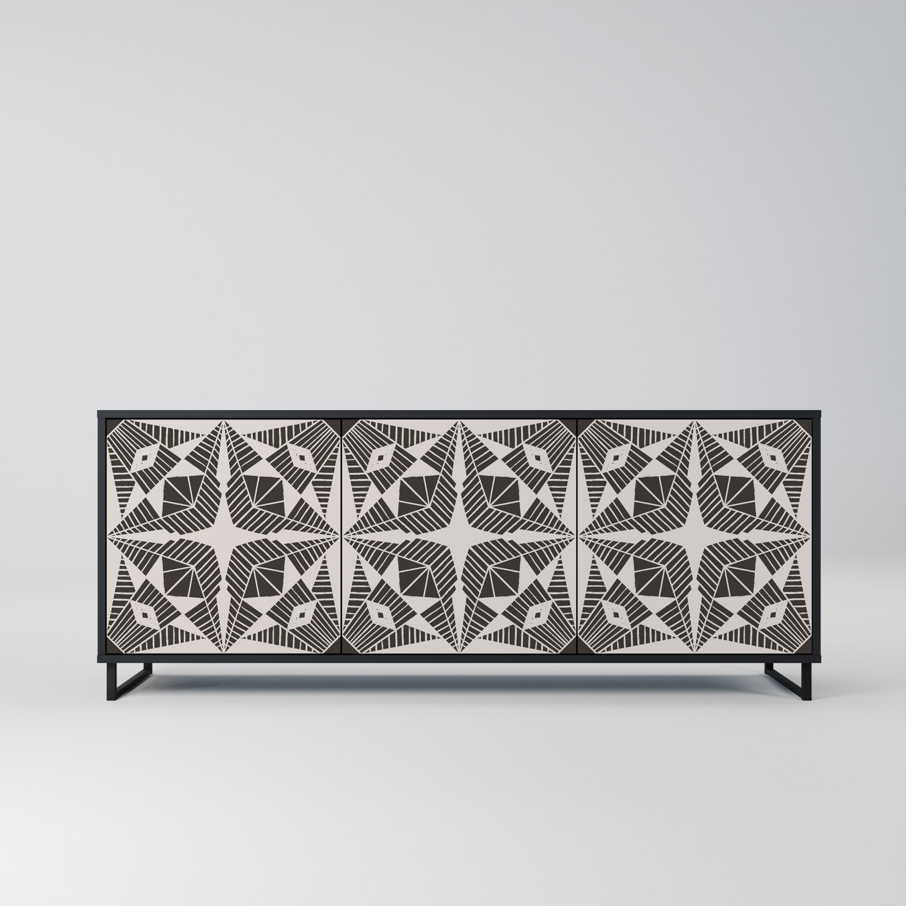 Buffet 3 portes MONOCHROME NEXUS finition noire