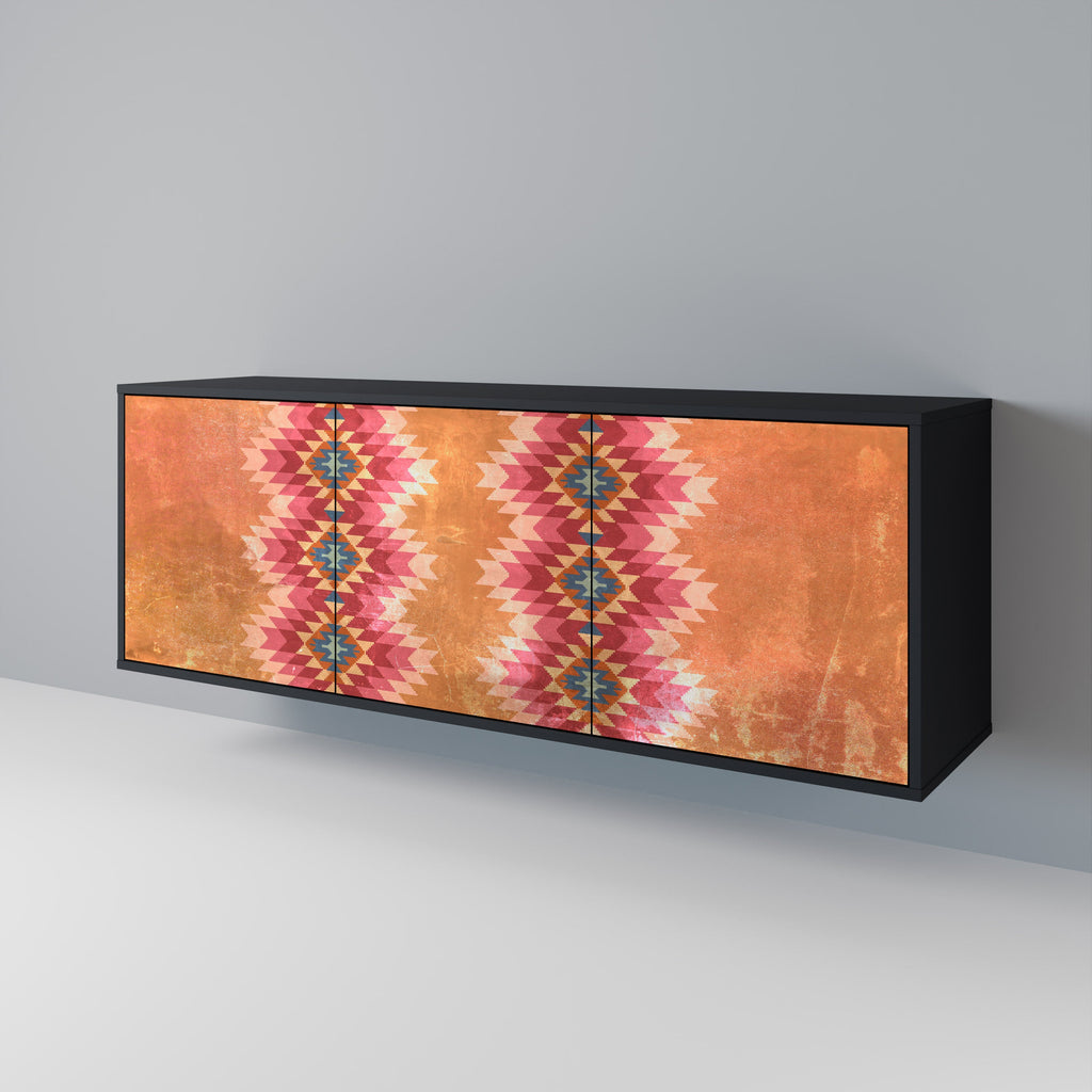 Buffet 3 portes INDIAN FOLK finition noire