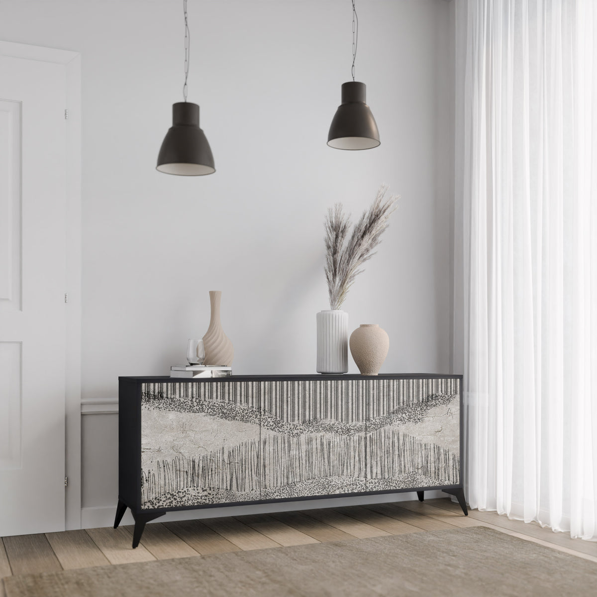 GRAIN LINES 3-Door Sideboard