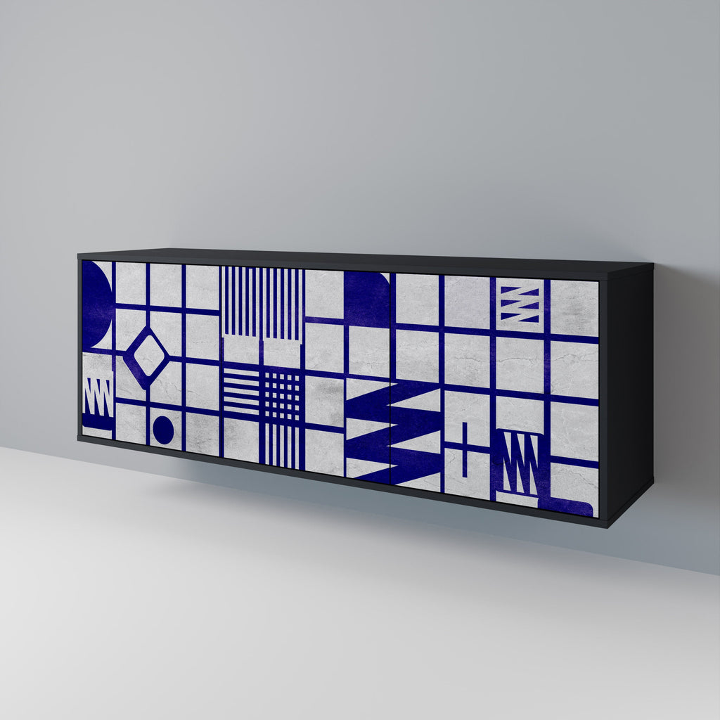 Buffet 3 portes THE RIGHT PLACES en finition noire