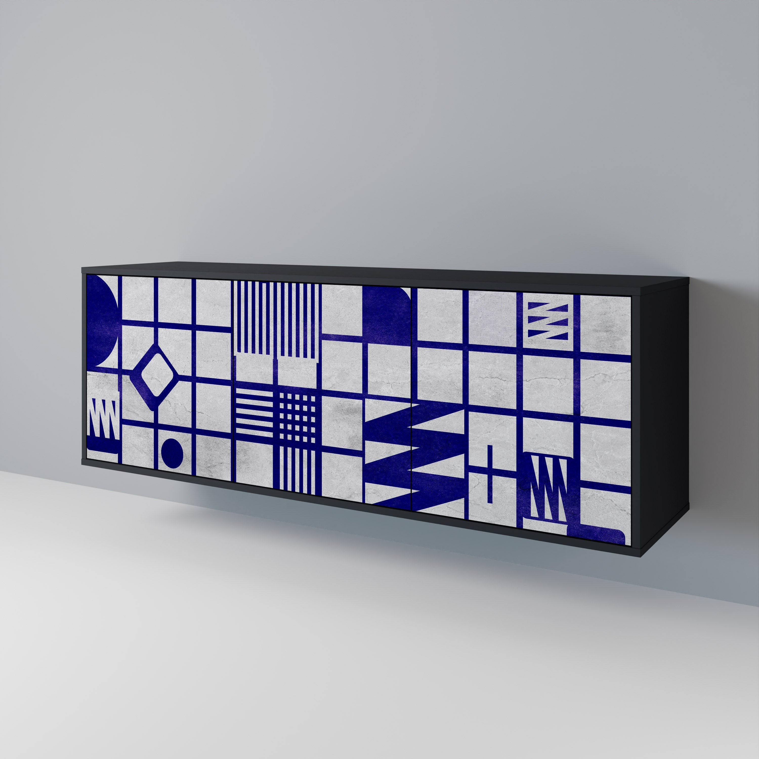 Buffet 3 portes THE RIGHT PLACES en finition noire