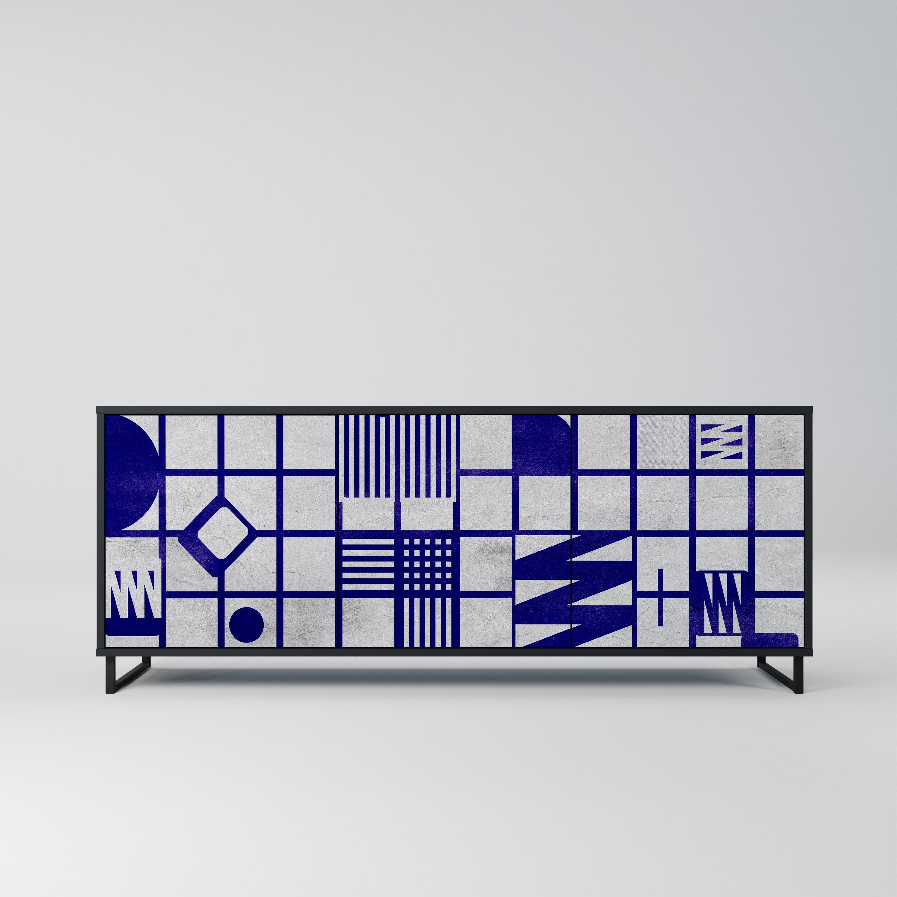 Buffet 3 portes THE RIGHT PLACES en finition noire