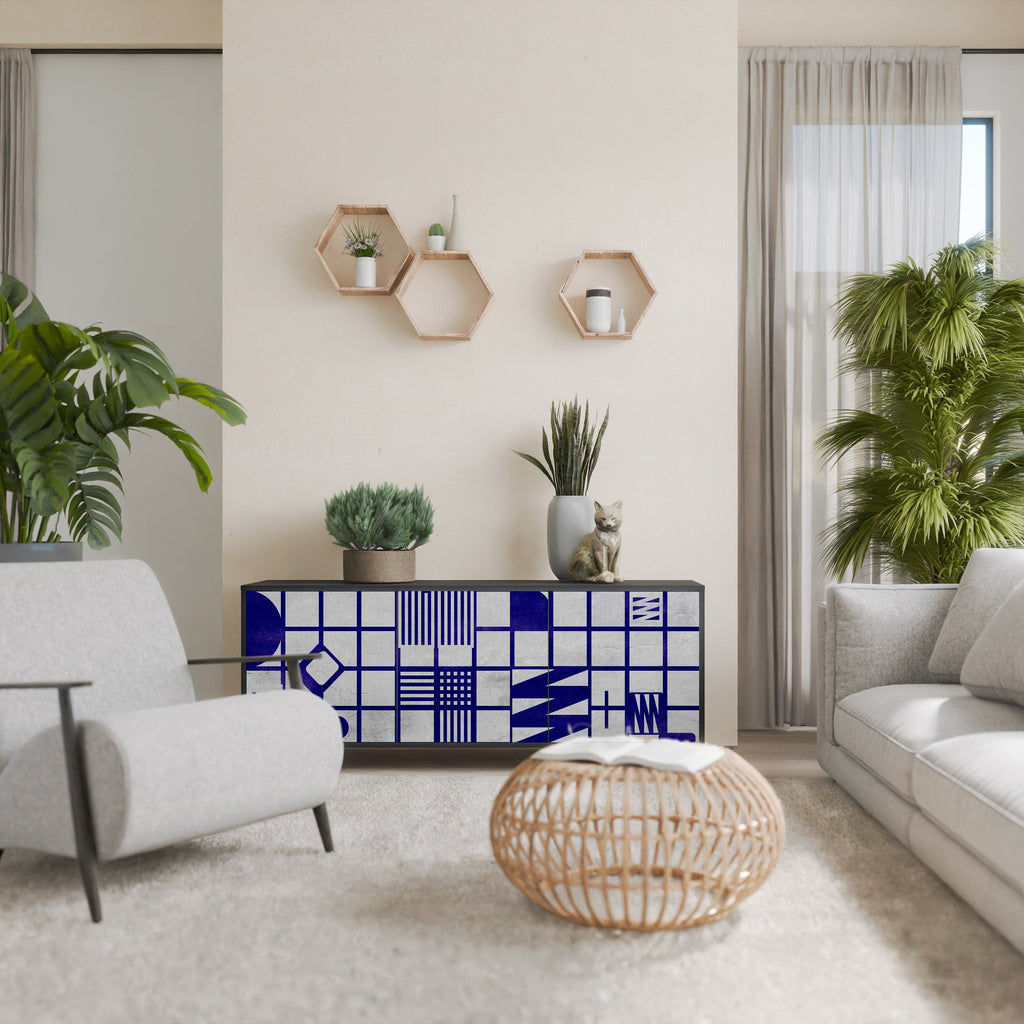 Buffet 3 portes THE RIGHT PLACES en finition noire