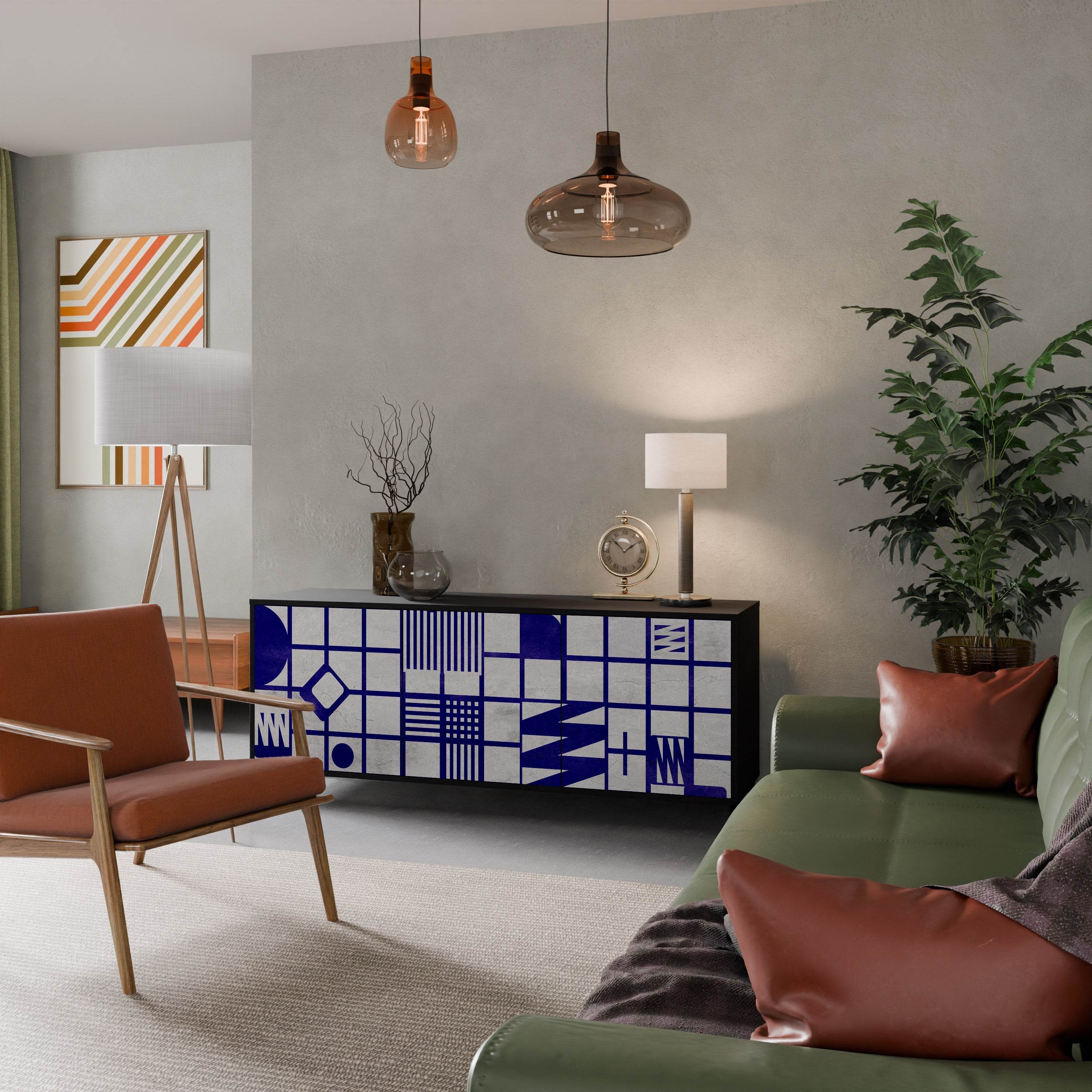 Buffet 3 portes THE RIGHT PLACES en finition noire