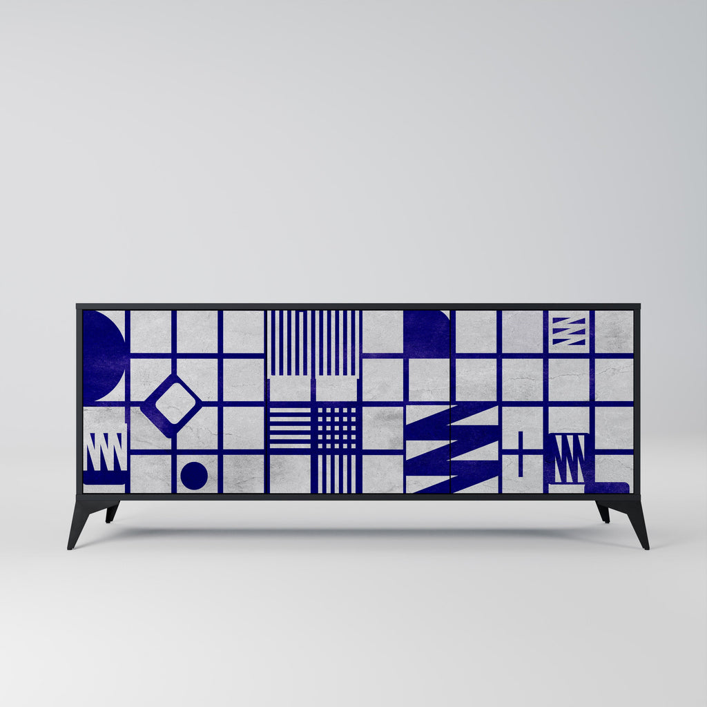 Buffet 3 portes THE RIGHT PLACES en finition noire