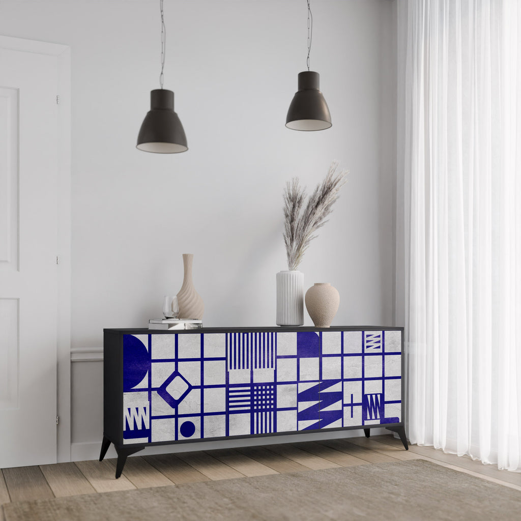 Buffet 3 portes THE RIGHT PLACES en finition noire