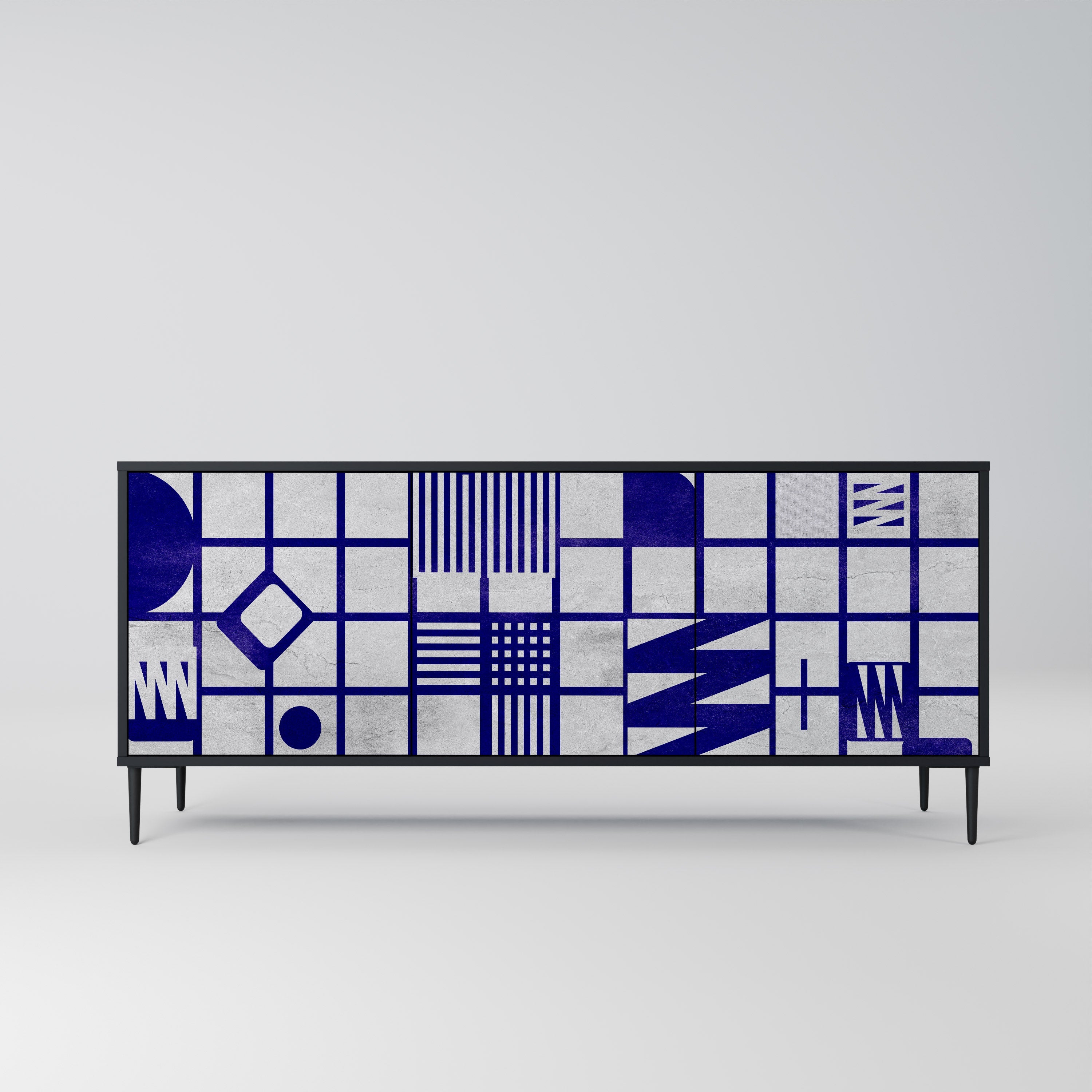 Buffet 3 portes THE RIGHT PLACES en finition noire