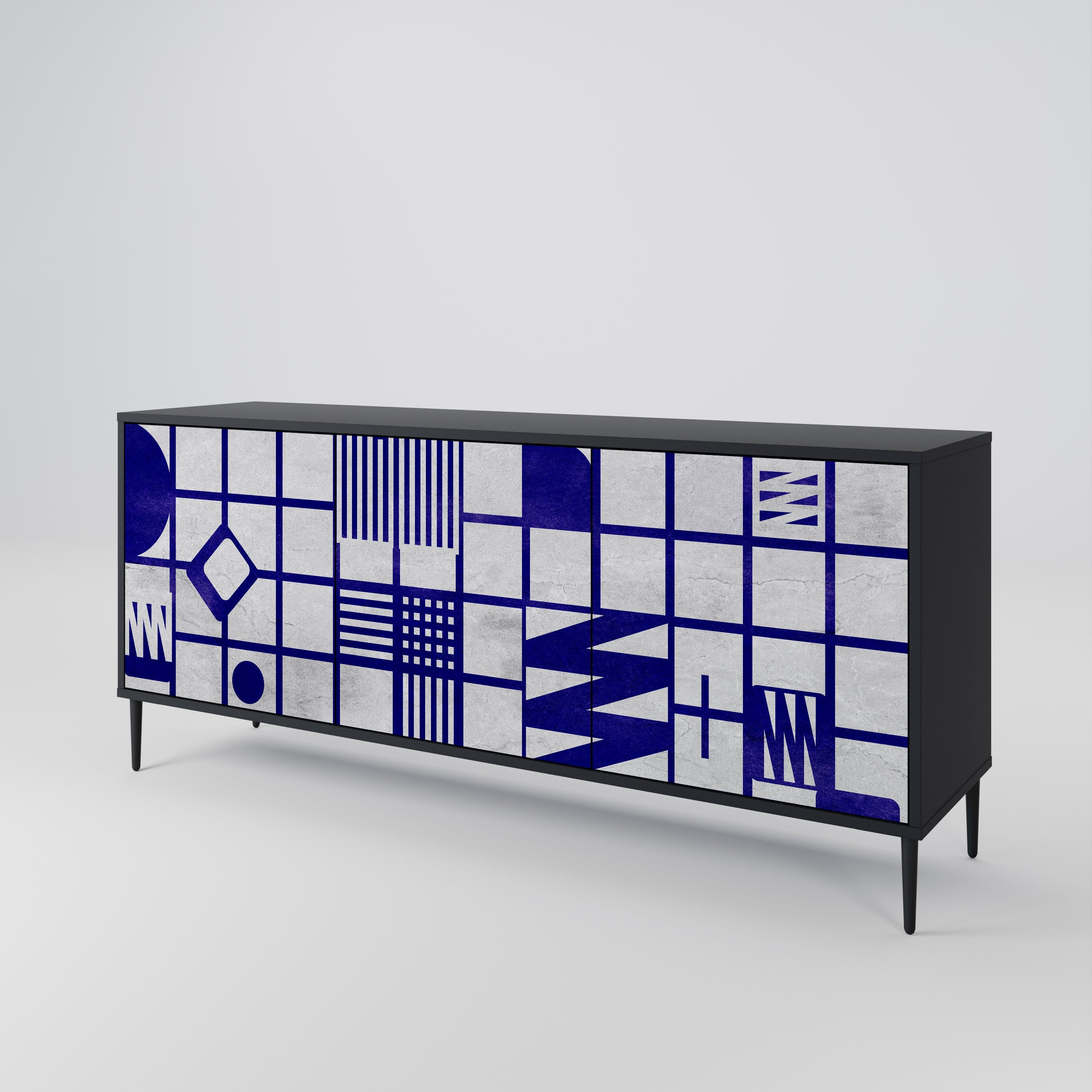 Buffet 3 portes THE RIGHT PLACES en finition noire