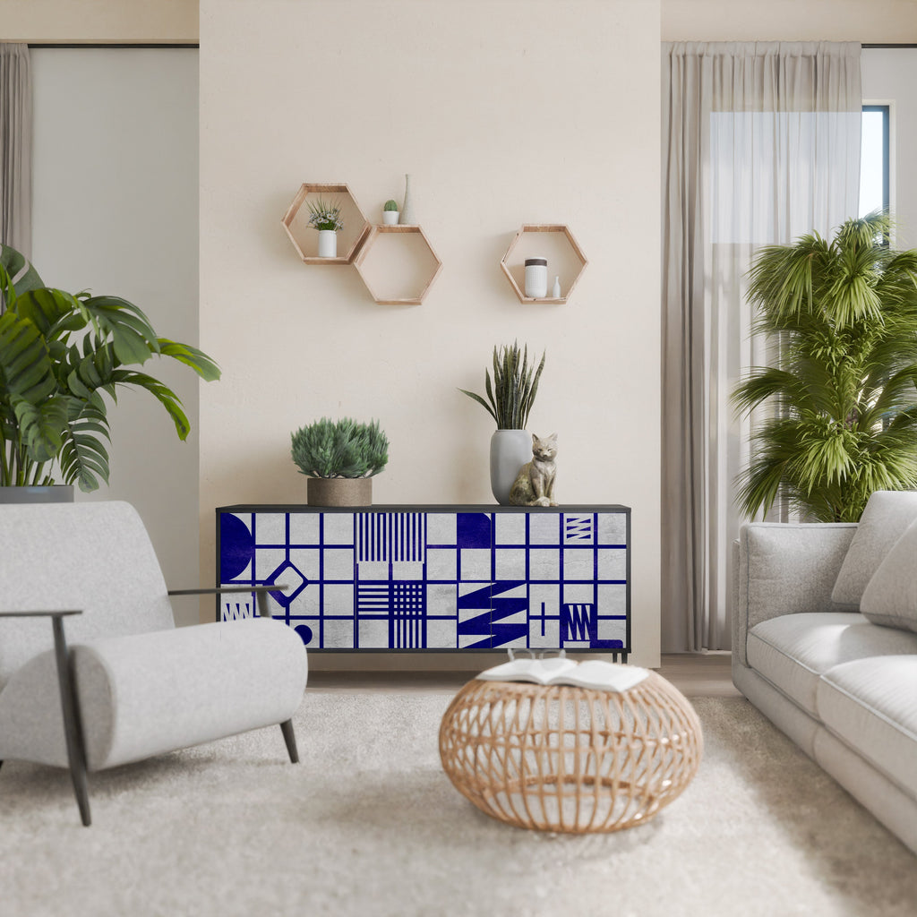 Buffet 3 portes THE RIGHT PLACES en finition noire