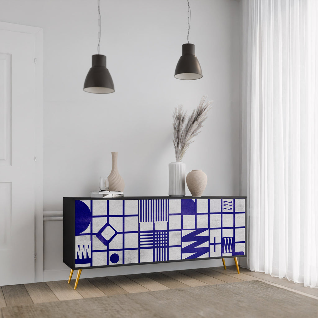 Buffet 3 portes THE RIGHT PLACES en finition noire