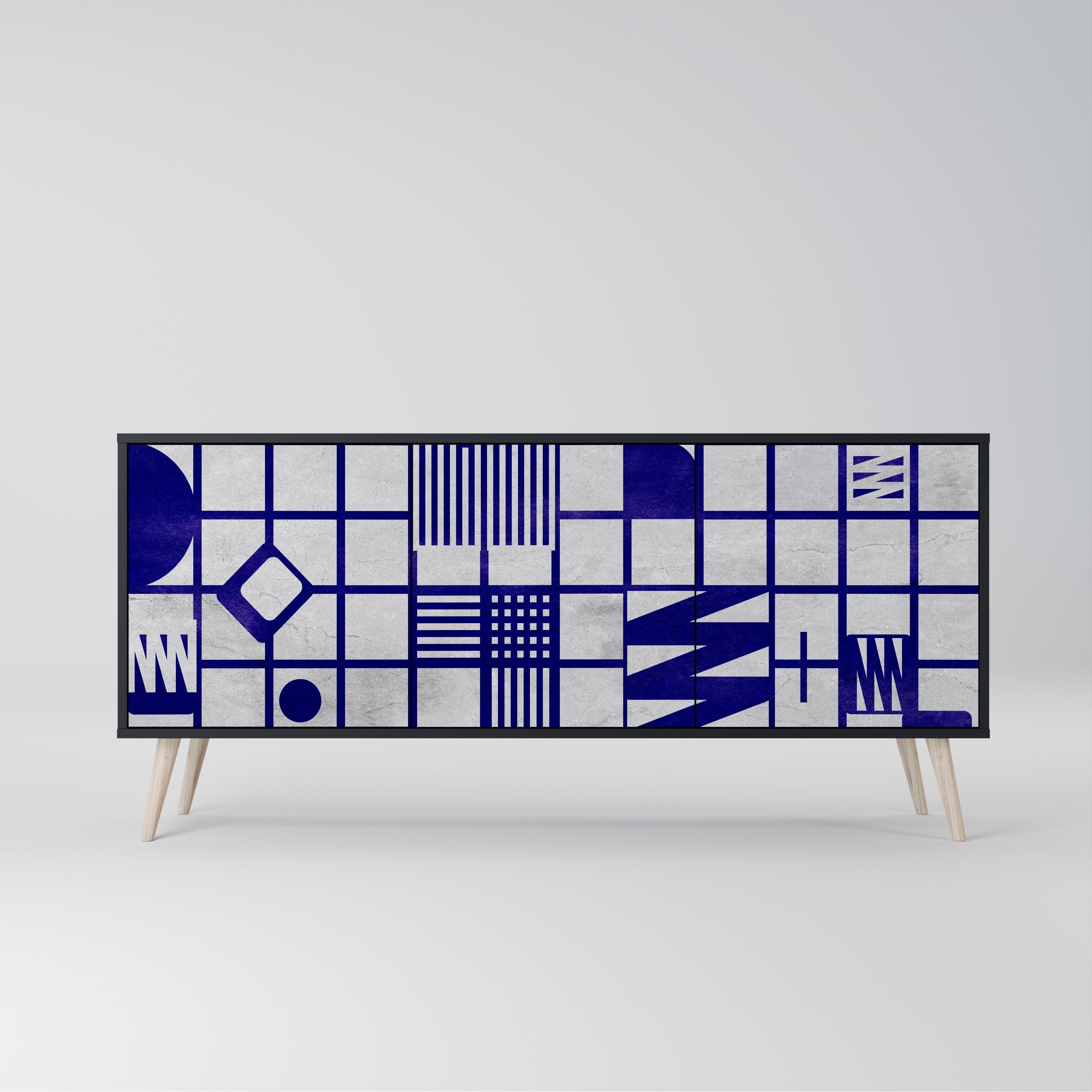 Buffet 3 portes THE RIGHT PLACES en finition noire