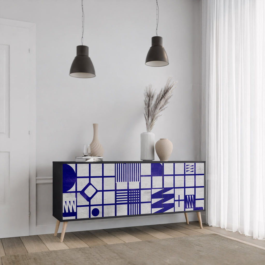 Buffet 3 portes THE RIGHT PLACES en finition noire