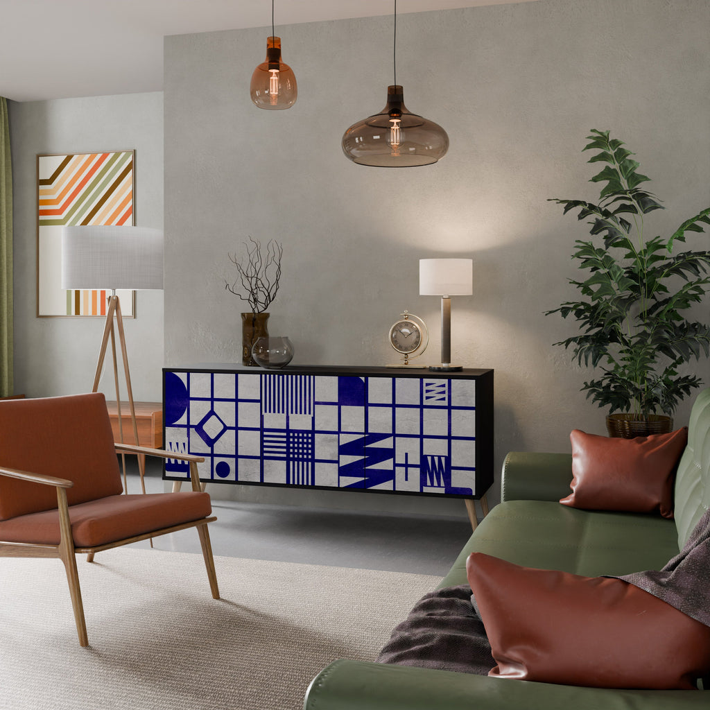 Buffet 3 portes THE RIGHT PLACES en finition noire