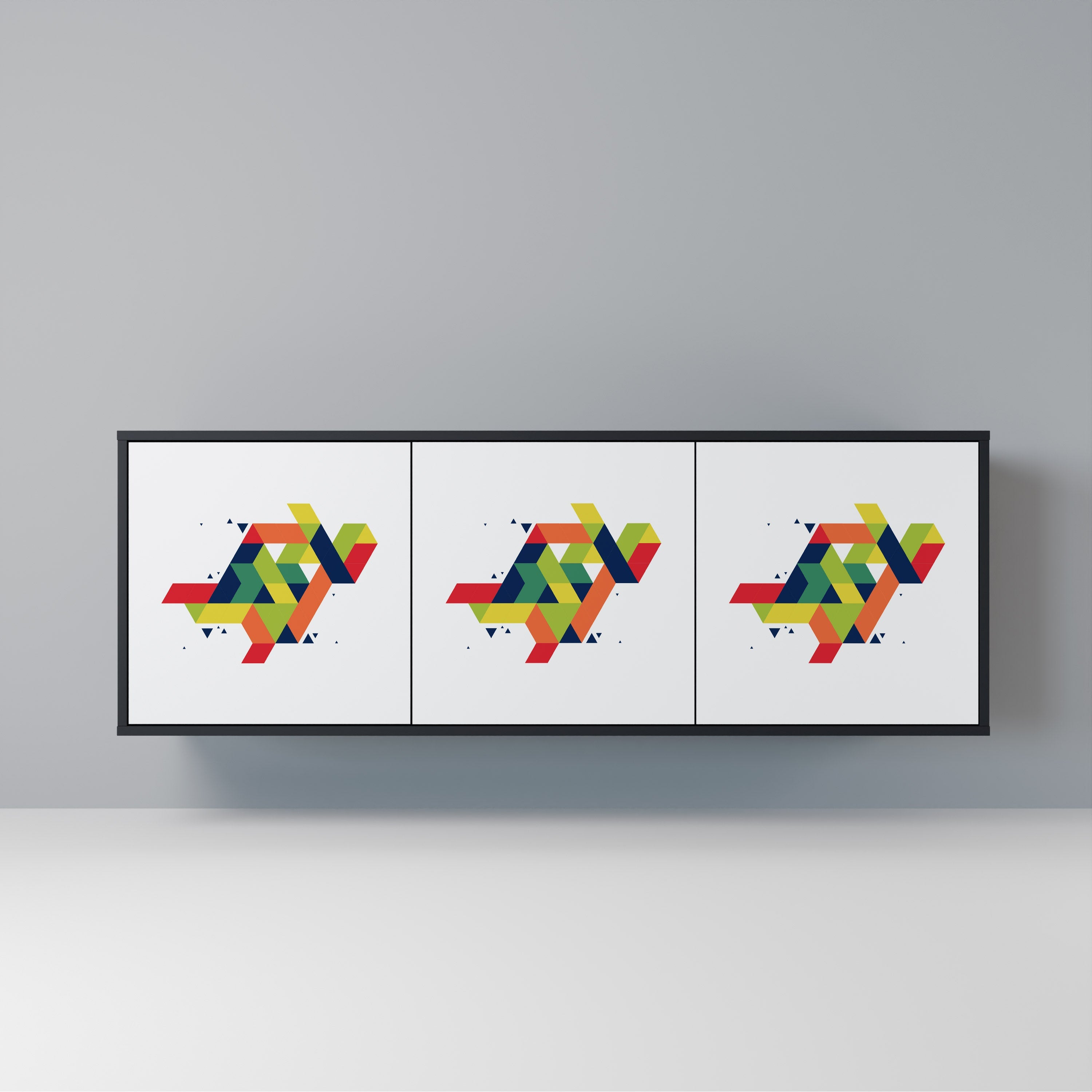 Buffet 3 portes FUTURE SIGN en finition noire