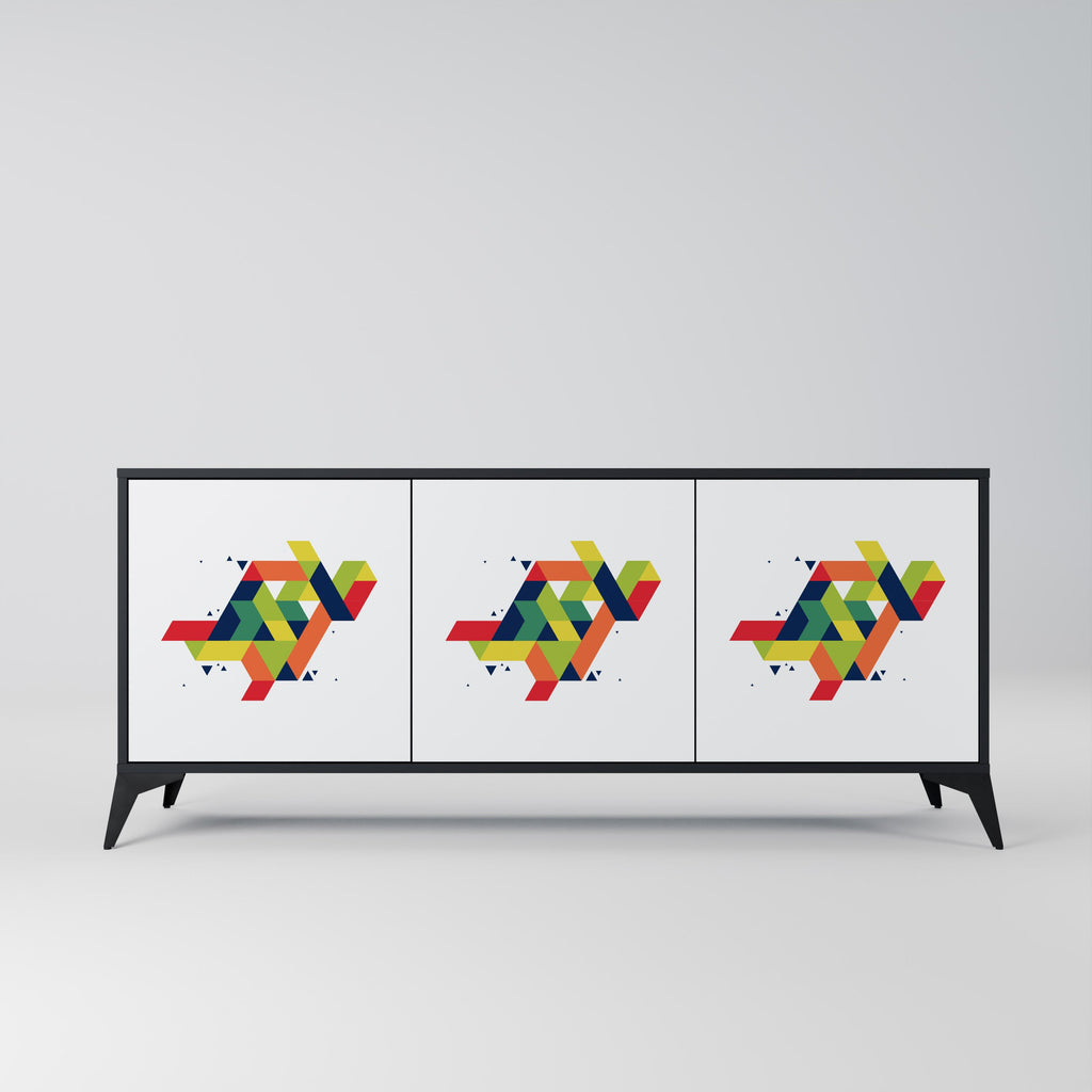 Buffet 3 portes FUTURE SIGN en finition noire