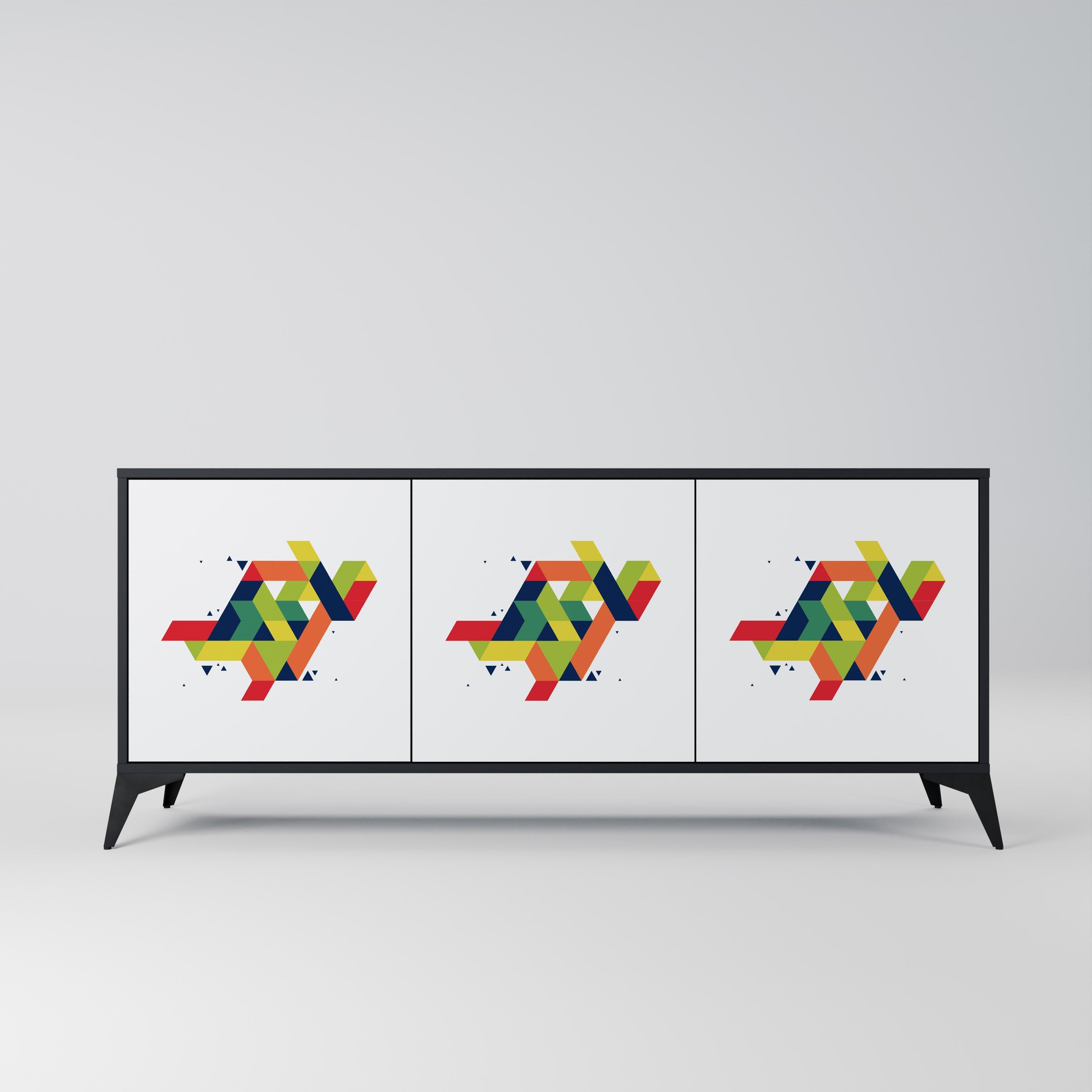 Buffet 3 portes FUTURE SIGN en finition noire