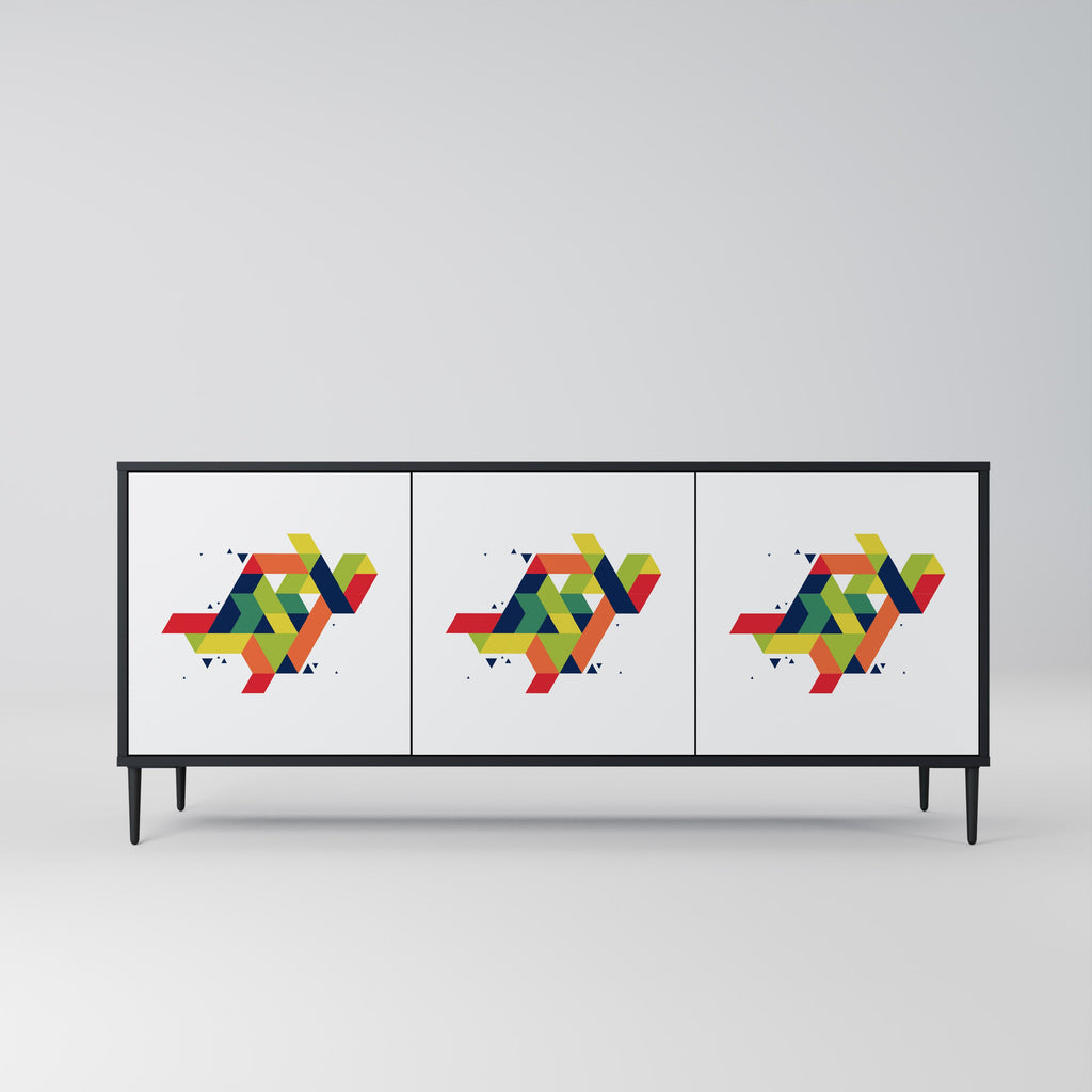 Buffet 3 portes FUTURE SIGN en finition noire